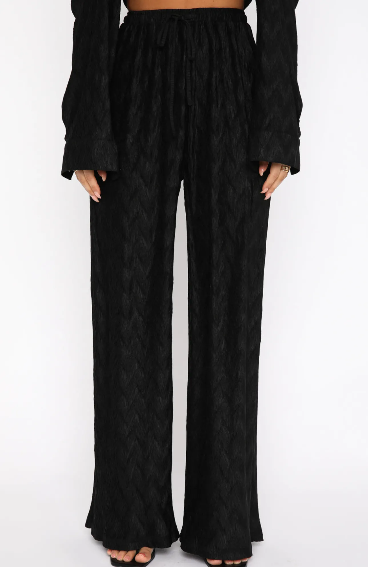 White Fox Boutique Late Night Pants black Cheap