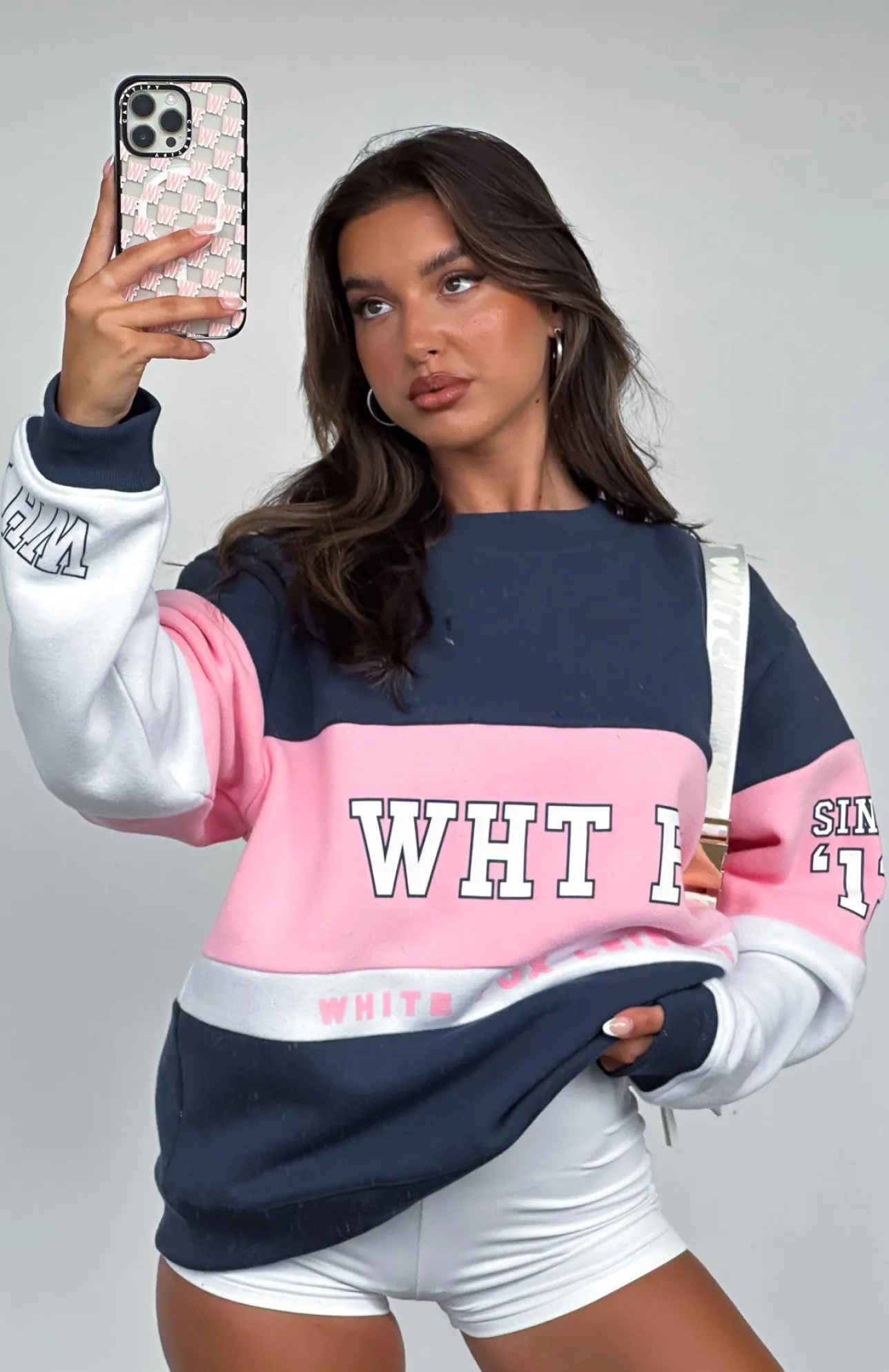 White Fox Boutique Latest And Greatest Oversized Sweater Mixed blue Best