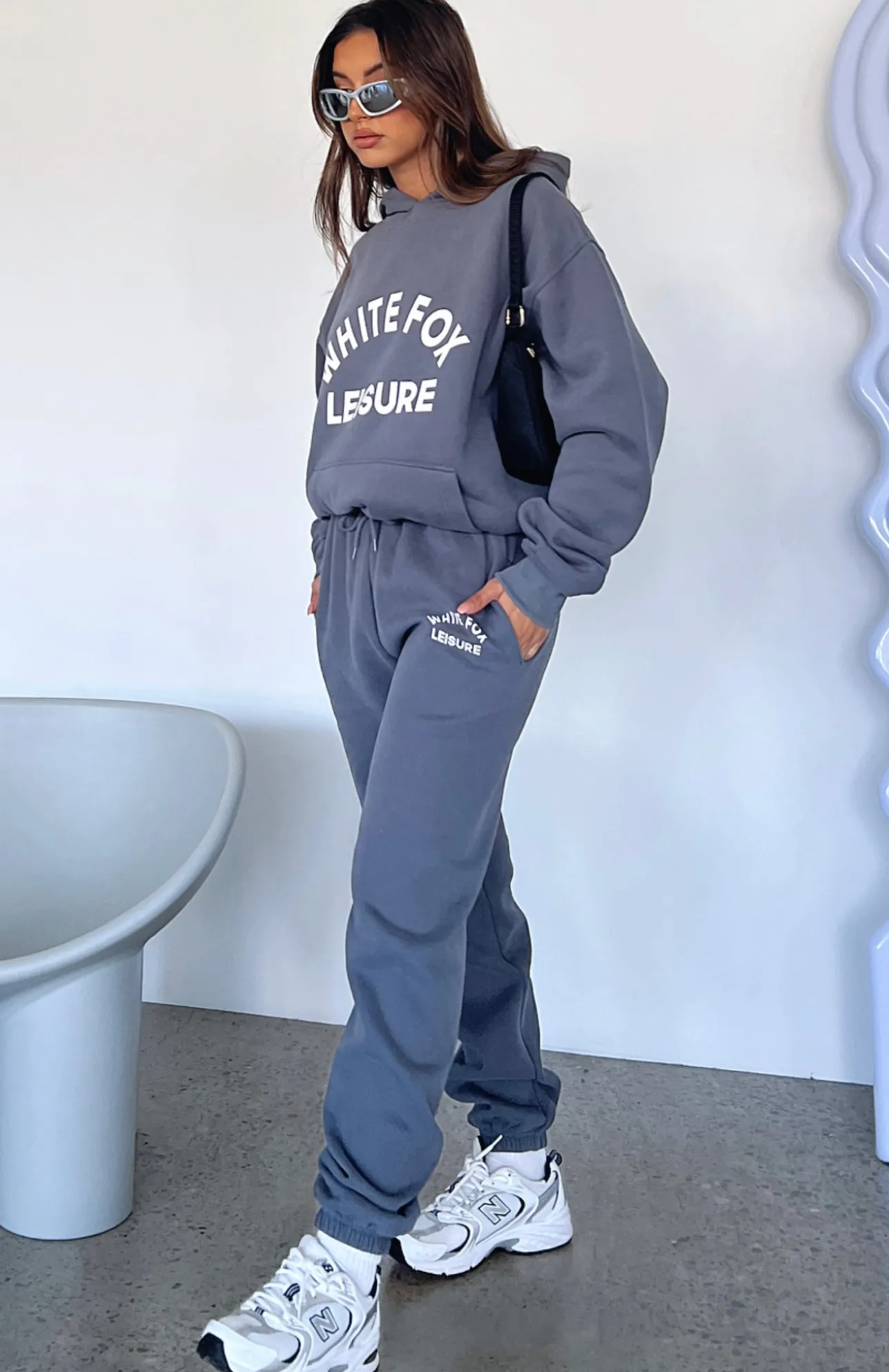 White Fox Boutique Leisure Club Sweatpants Charcoal grey Store