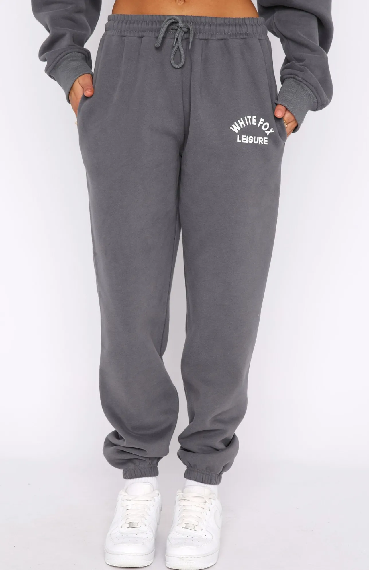 White Fox Boutique Leisure Club Sweatpants Charcoal grey Store