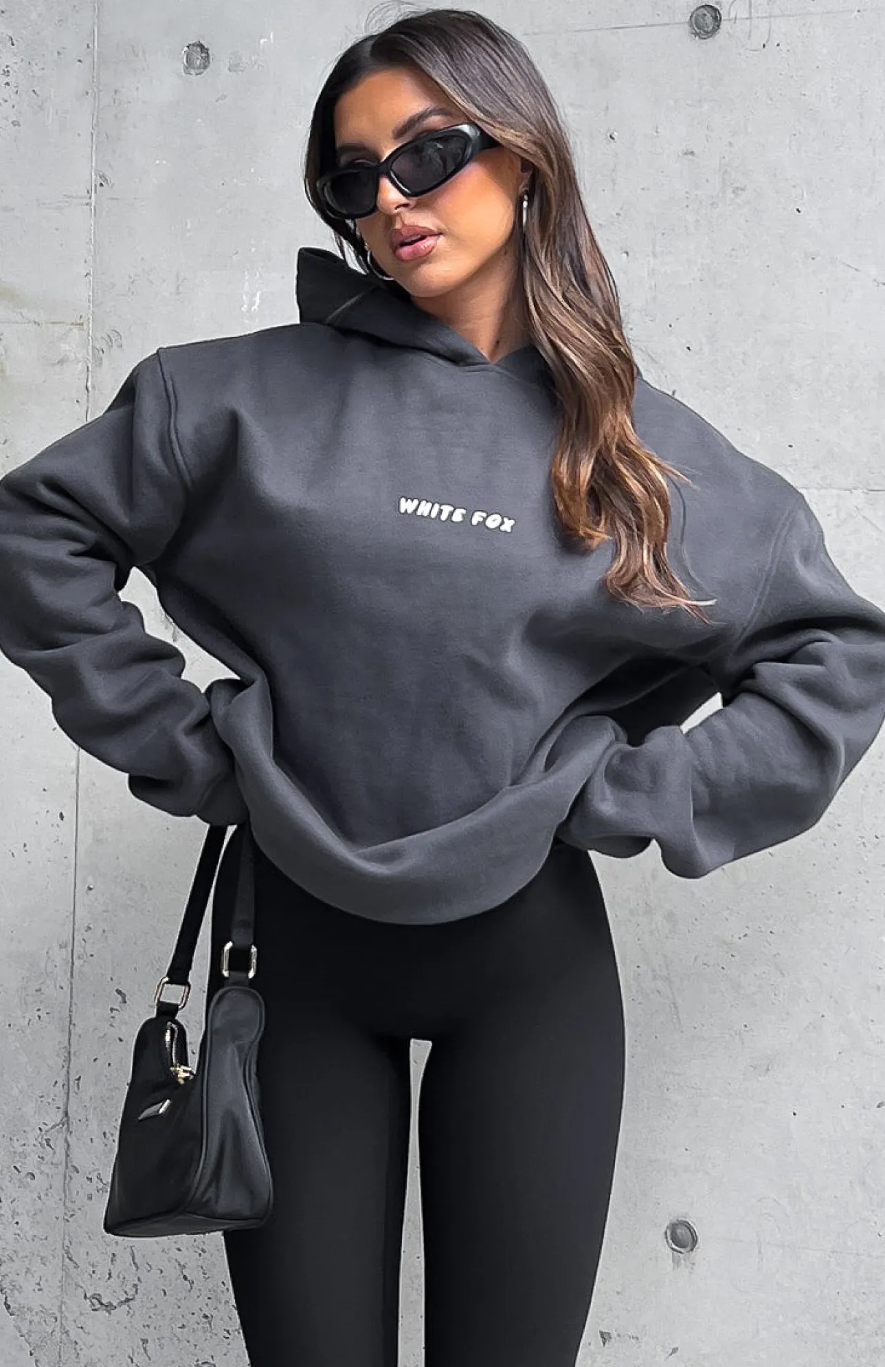 White Fox Boutique Leisure Series Oversized Hoodie Shadow grey Discount