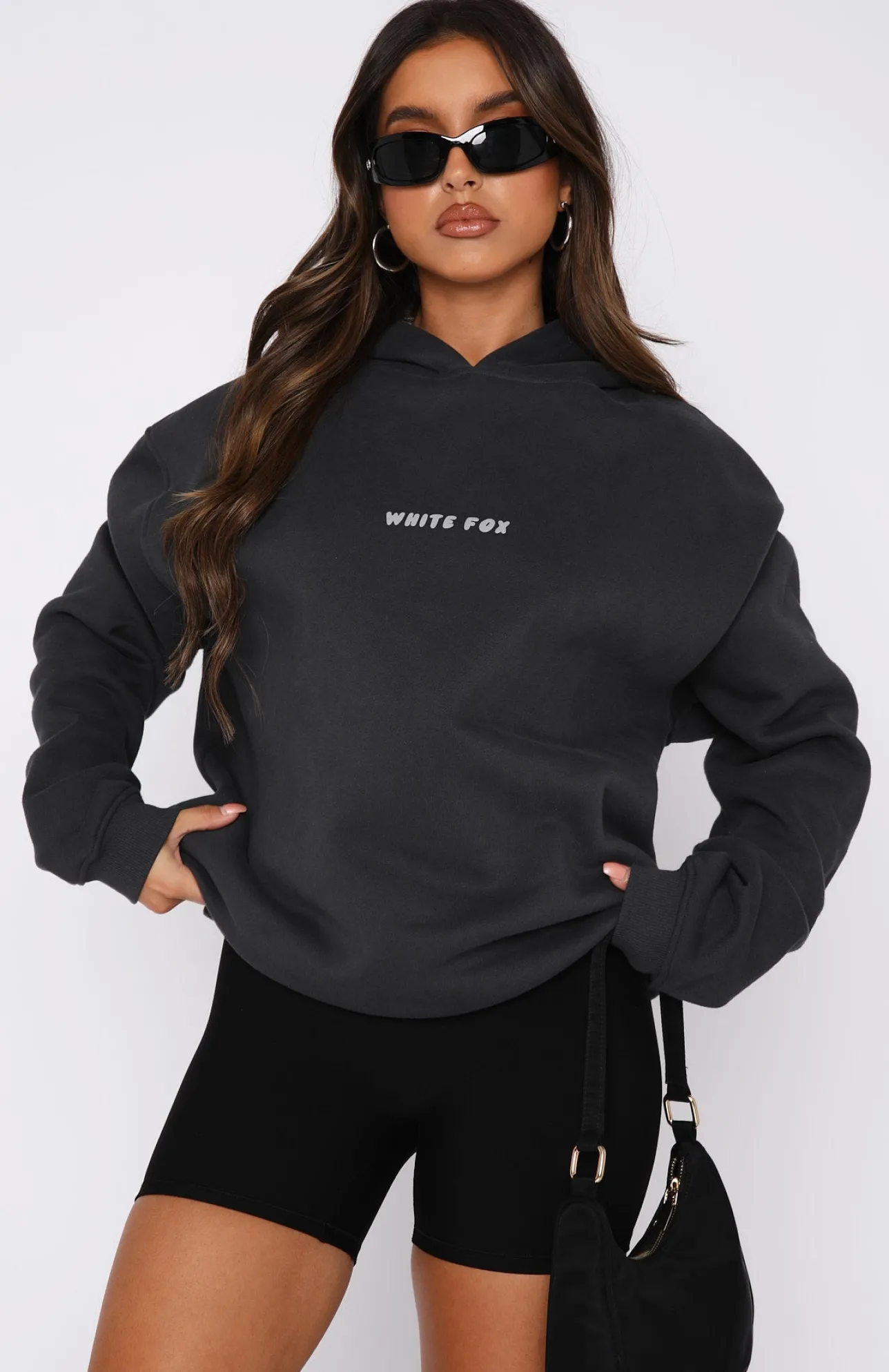 White Fox Boutique Leisure Series Oversized Hoodie Shadow grey Discount