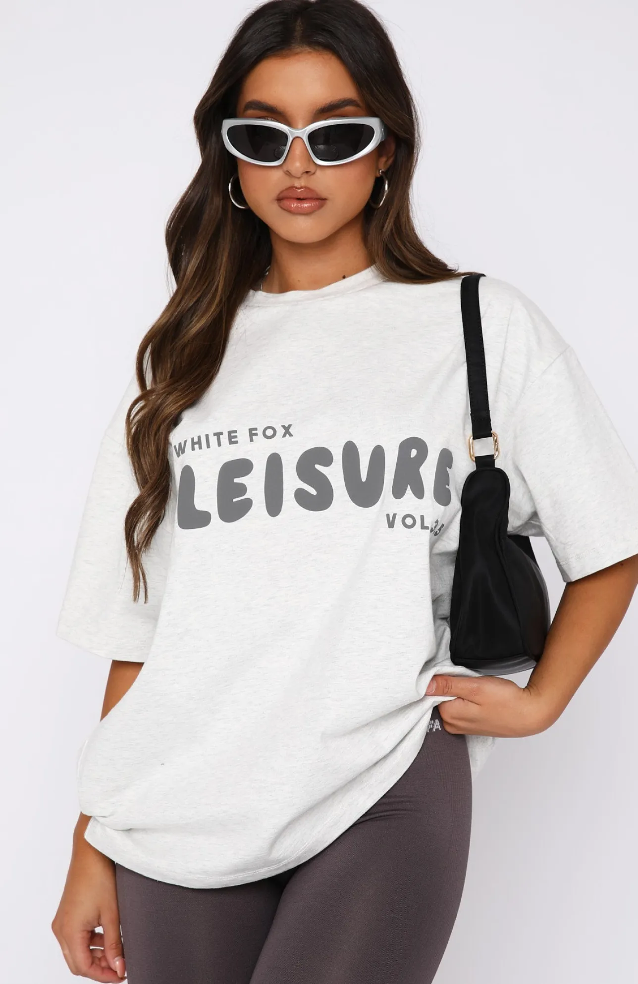 White Fox Boutique Leisure Series Oversized Tee Glacier grey Cheap