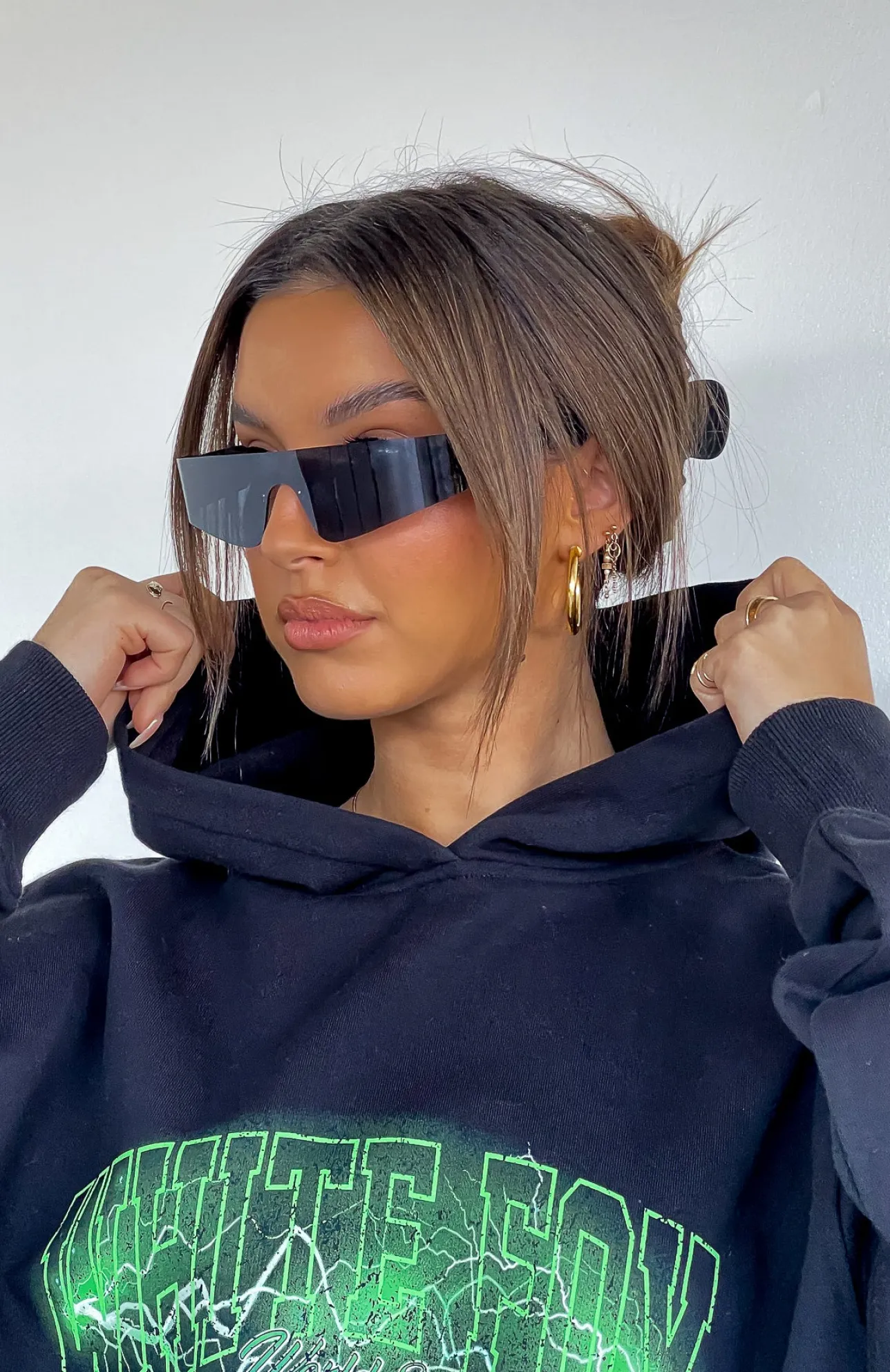 White Fox Boutique Leon Sunglasses black Cheap