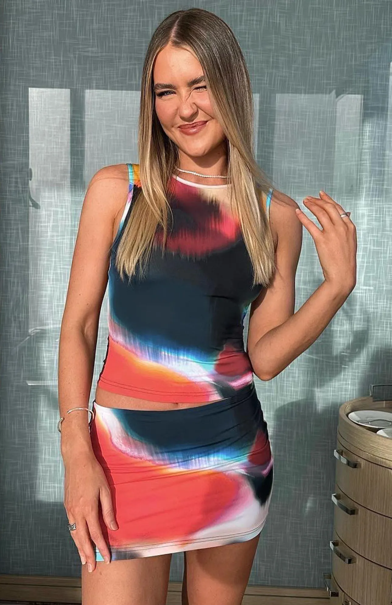 White Fox Boutique Level Up Tank Flame Aura multi Sale