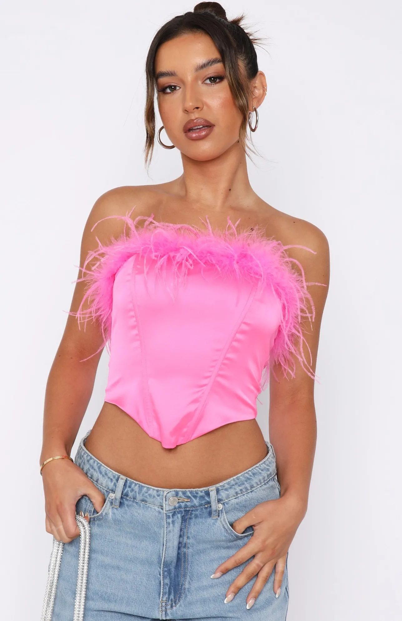 White Fox Boutique Levelled Up Bustier pink Fashion