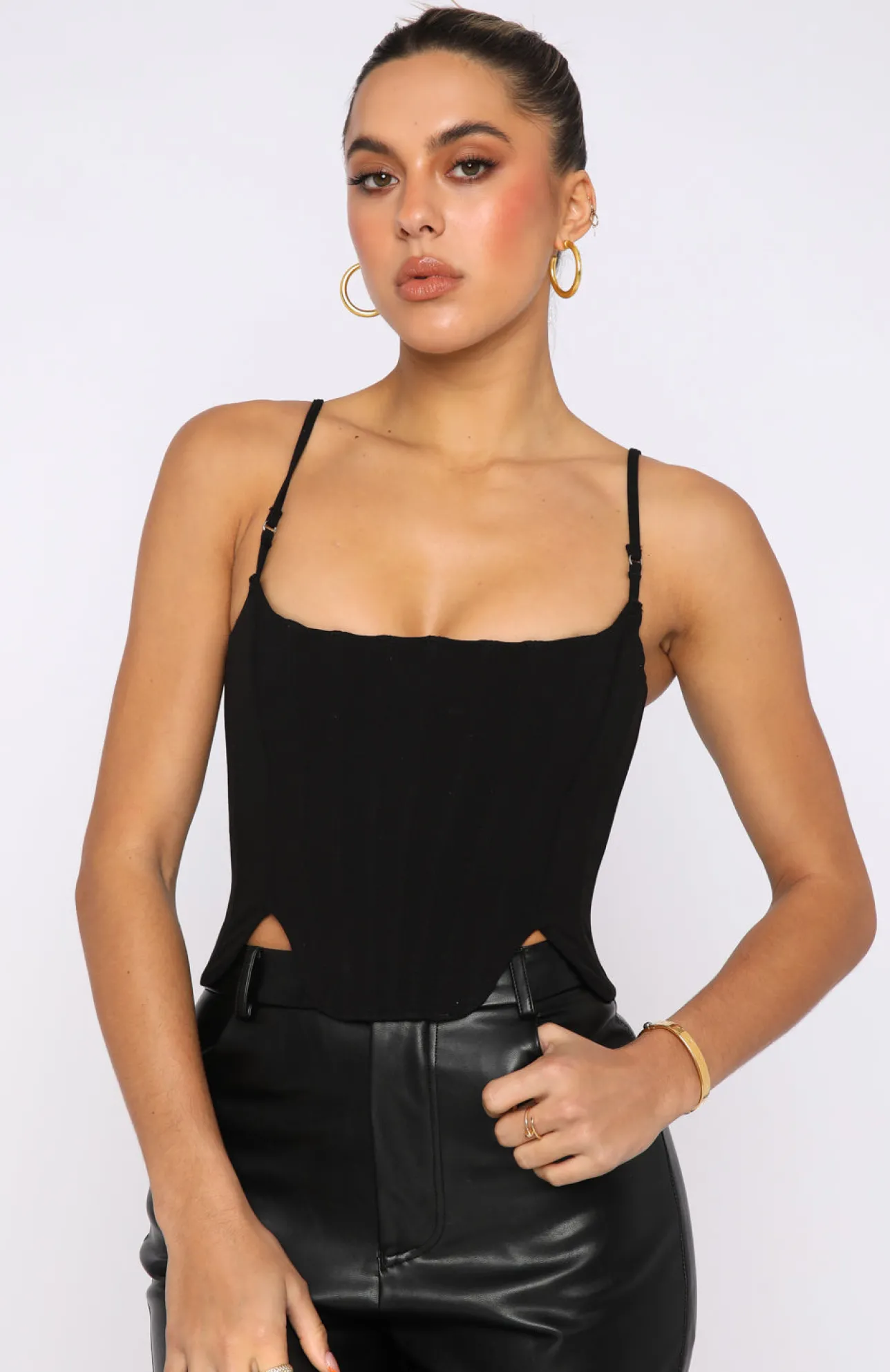 White Fox Boutique Living Large Bustier black Best Sale