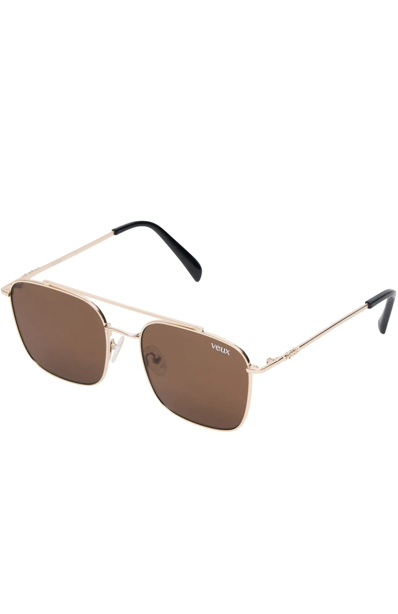White Fox Boutique Madrid Sunglasses Gold/Chocolate multi Sale