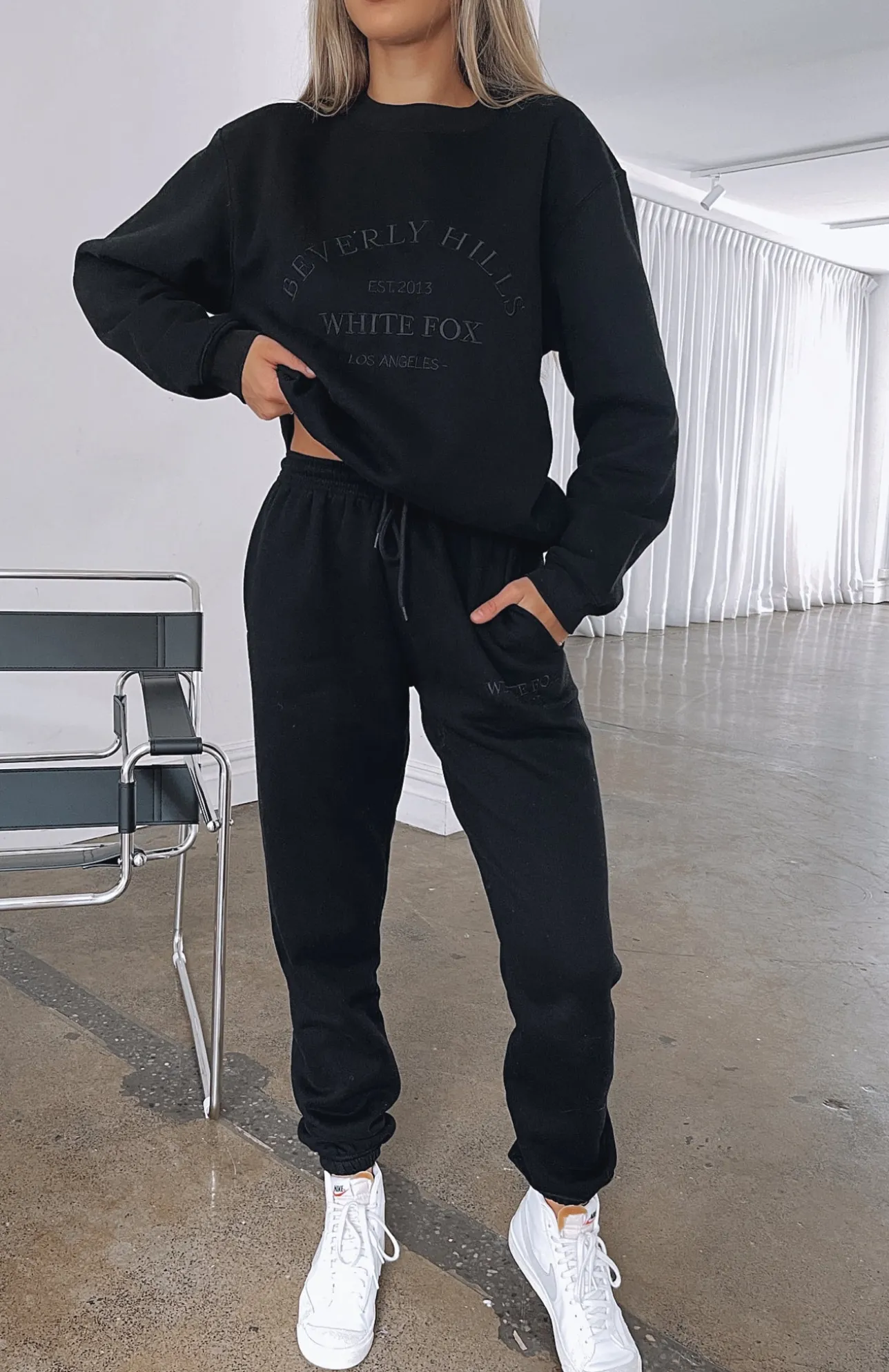 White Fox Boutique Make You Mine Sweatpants black Outlet
