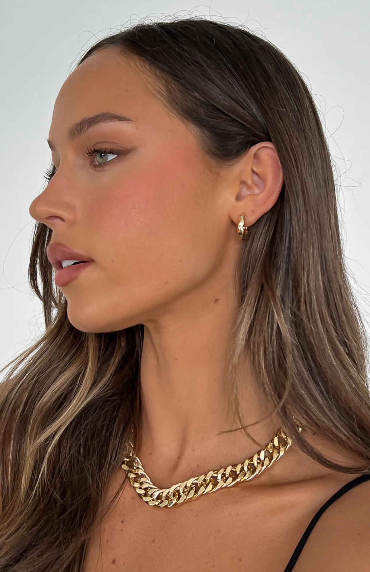 White Fox Boutique Melanie Hoop Earrings gold Online