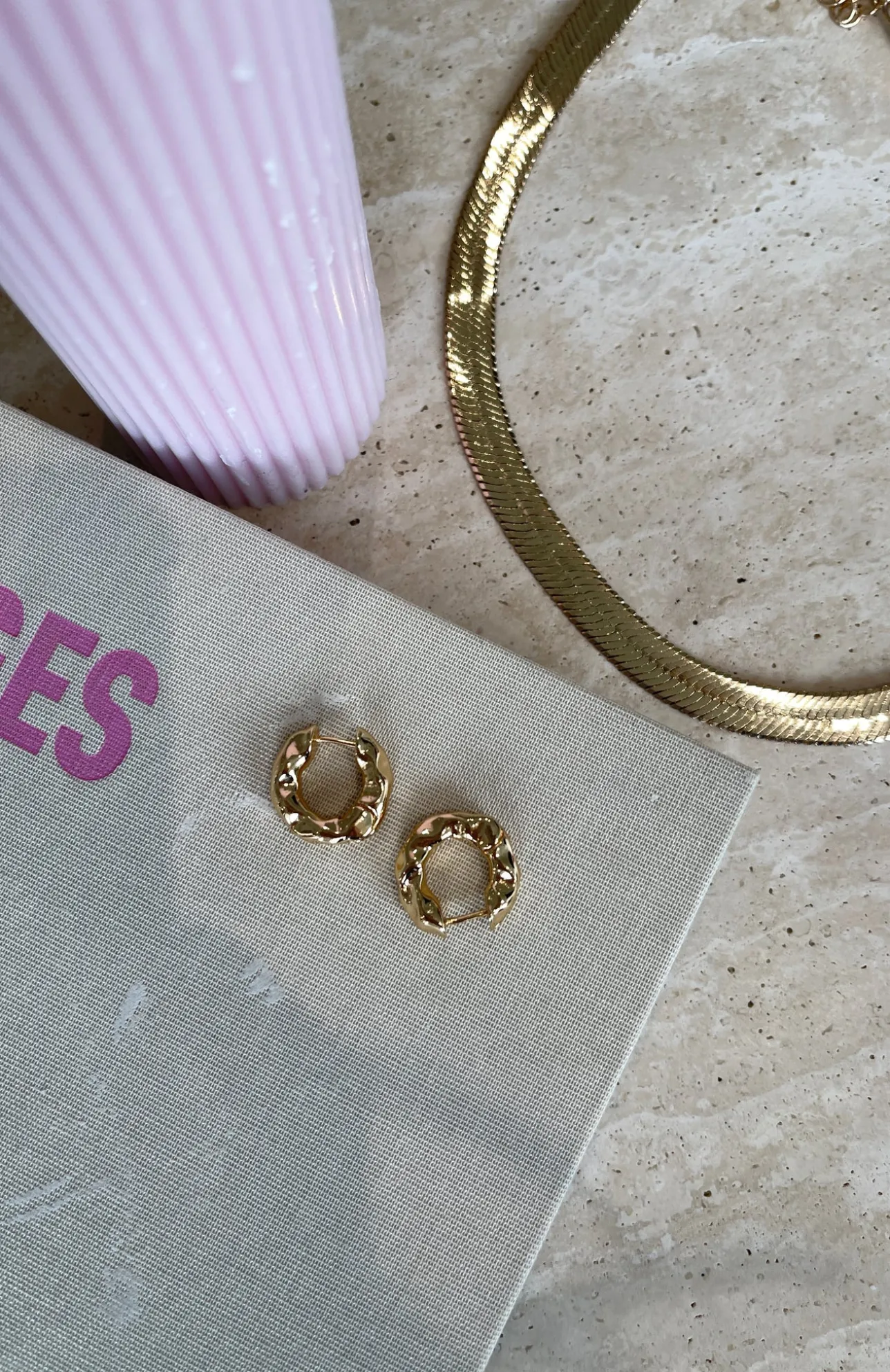 White Fox Boutique Melanie Hoop Earrings gold Online