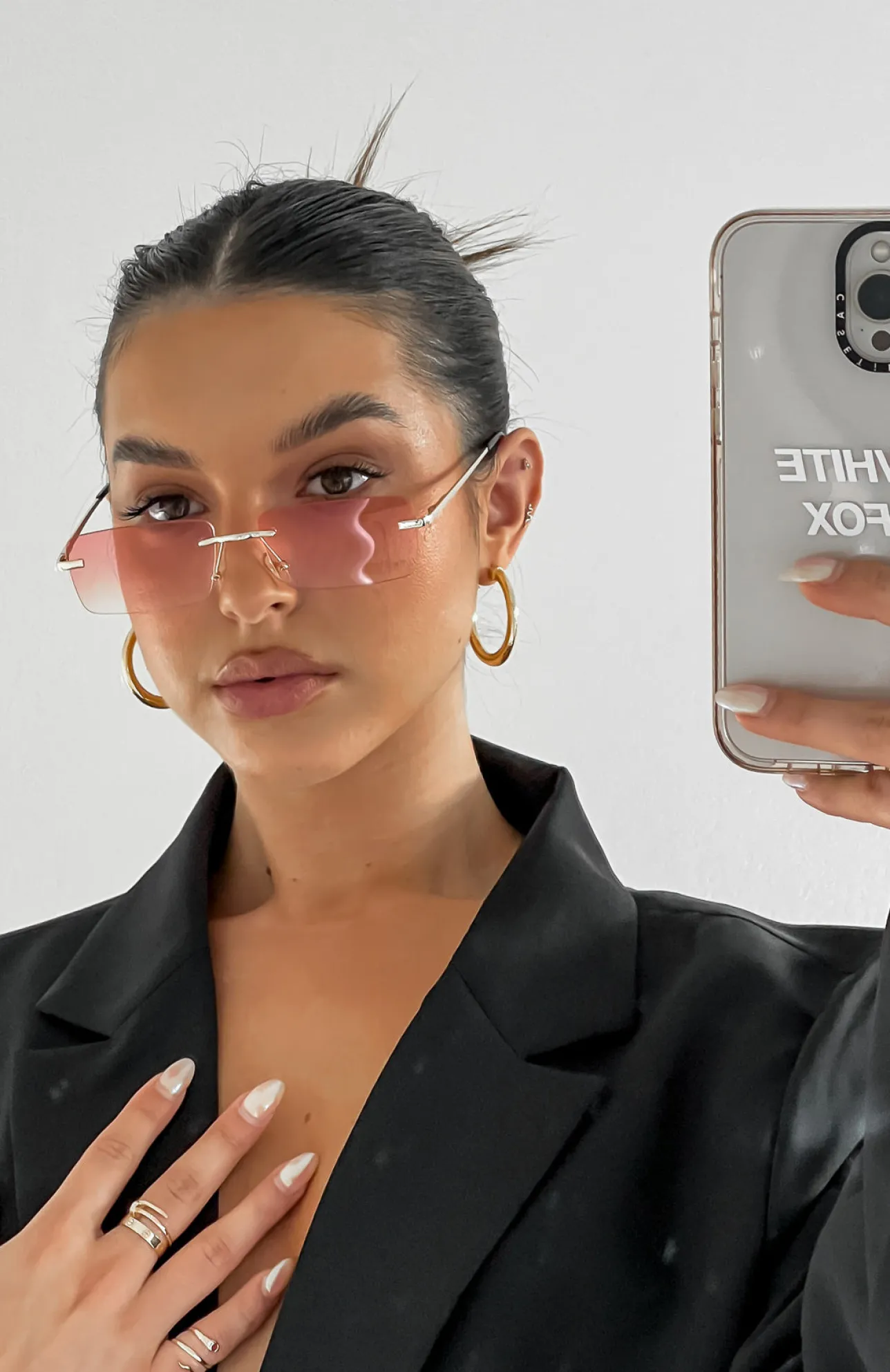 White Fox Boutique Mia Sunglasses Fade pink Online