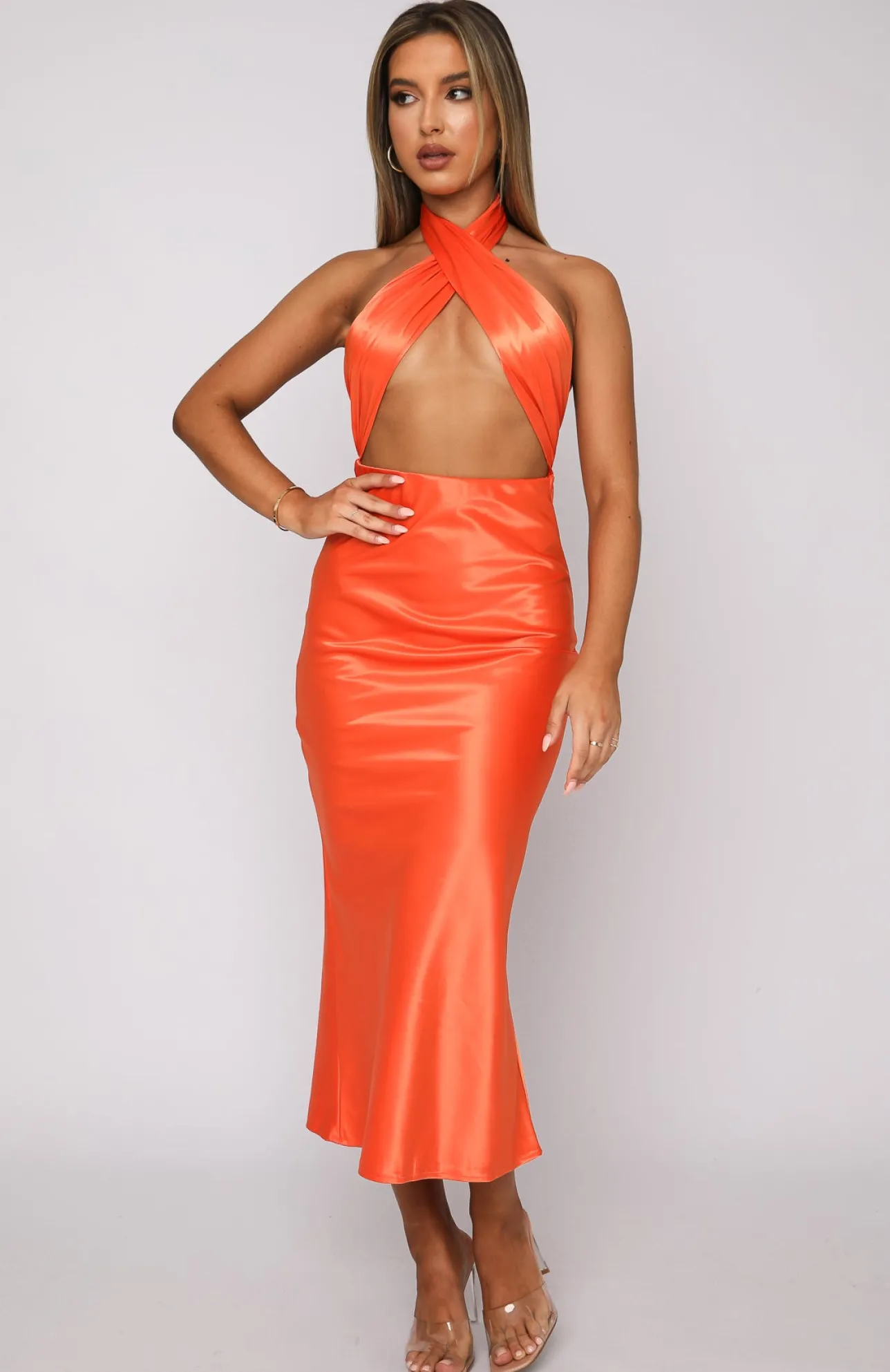 White Fox Boutique Midsummer Dreams Midi Dress orange Best