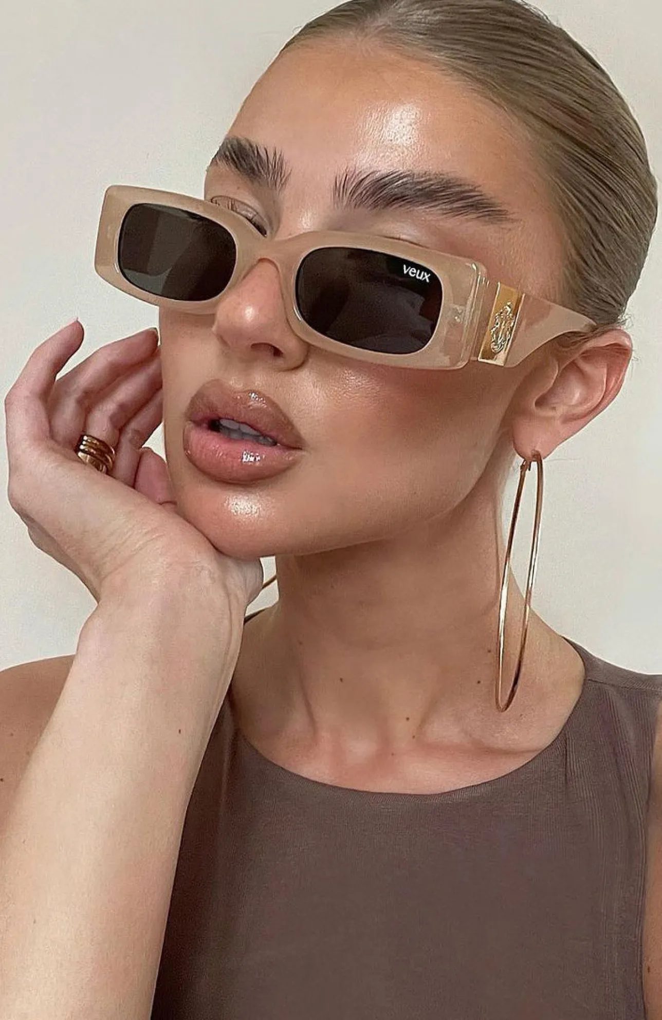 White Fox Boutique Milan Sunglasses Sand nude Discount