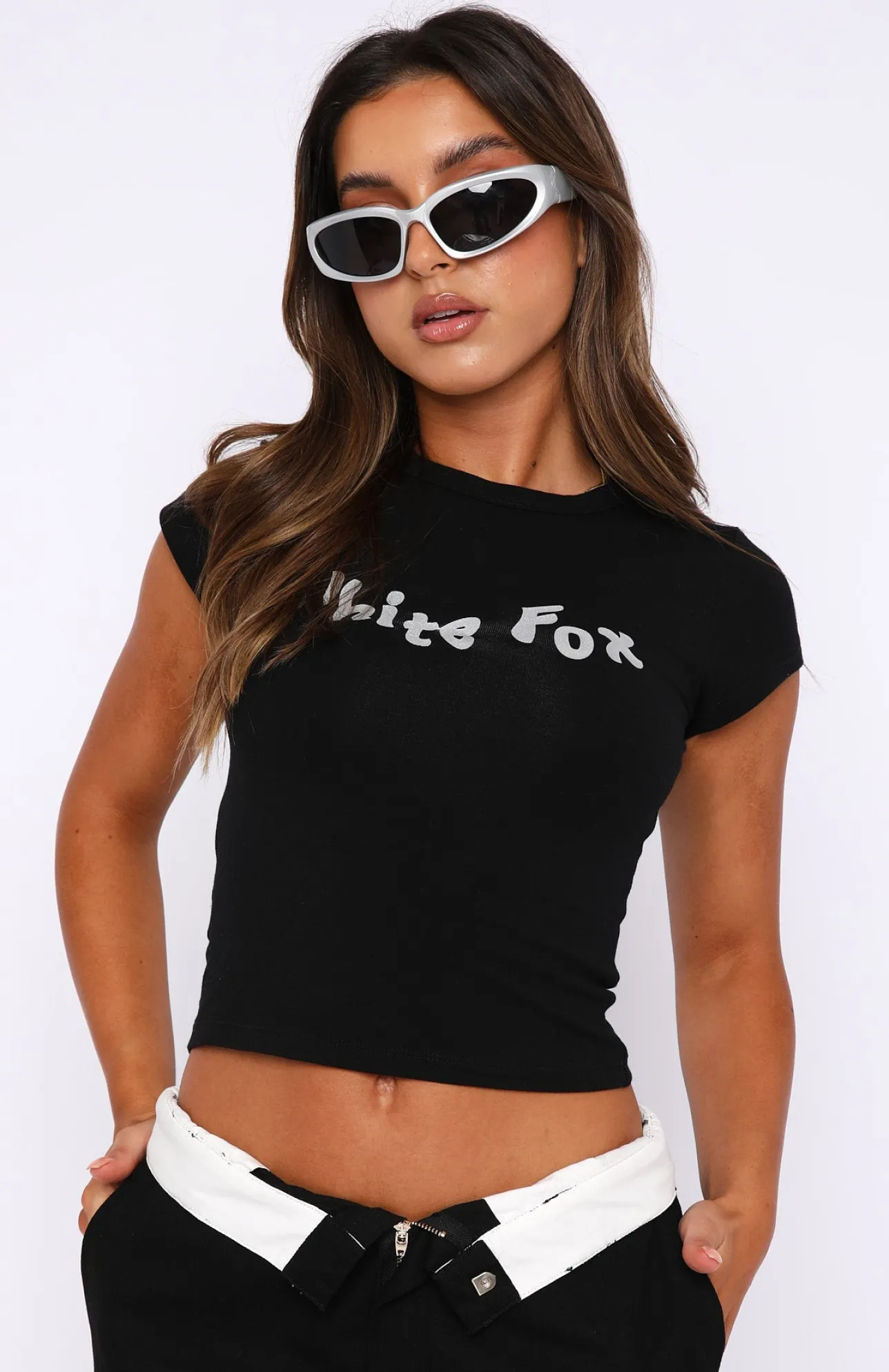 White Fox Boutique Moments Like These Baby Tee black Shop