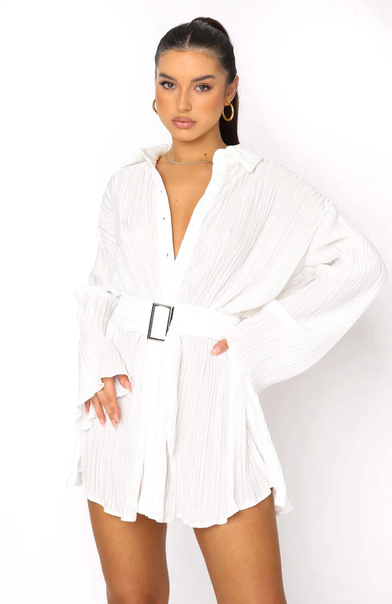 White Fox Boutique More About Me Mini Dress white Clearance
