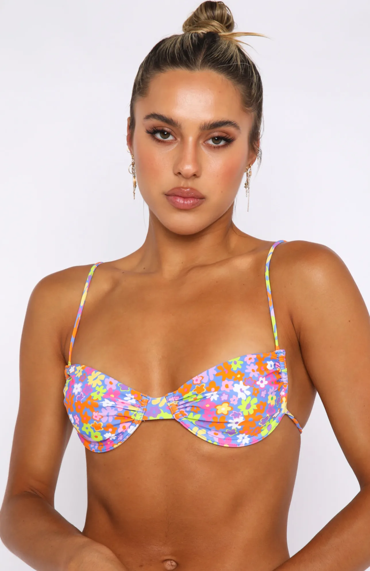 White Fox Boutique More Than A Dream Bikini Top Indigo Fleur purple New
