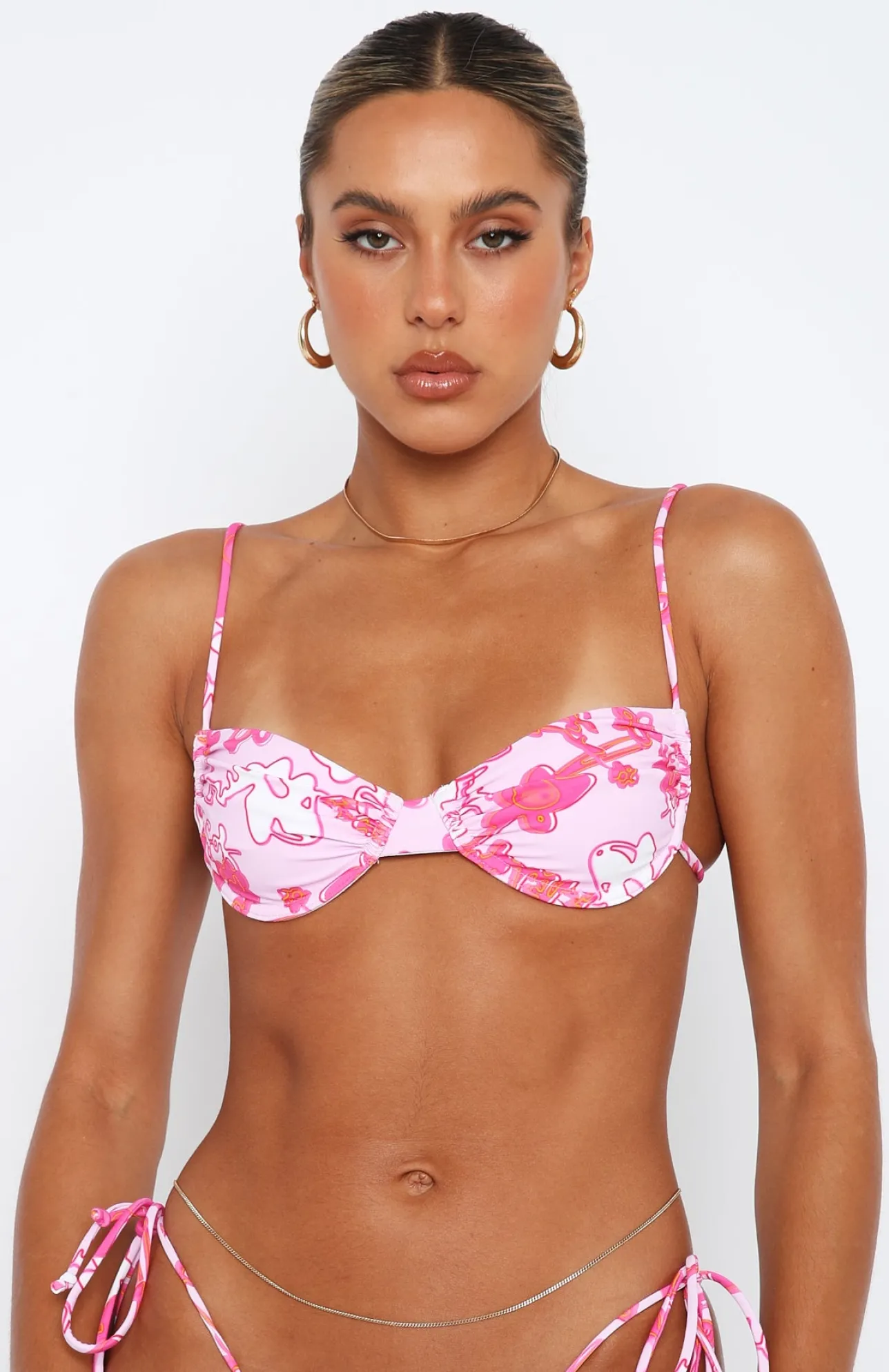 White Fox Boutique More Than A Dream Bikini Top Magenta Melt pink Clearance