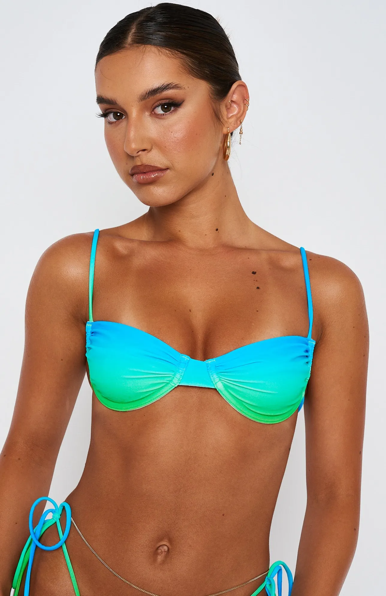White Fox Boutique More Than A Dream Bikini Top Ocean Ombre blue Best