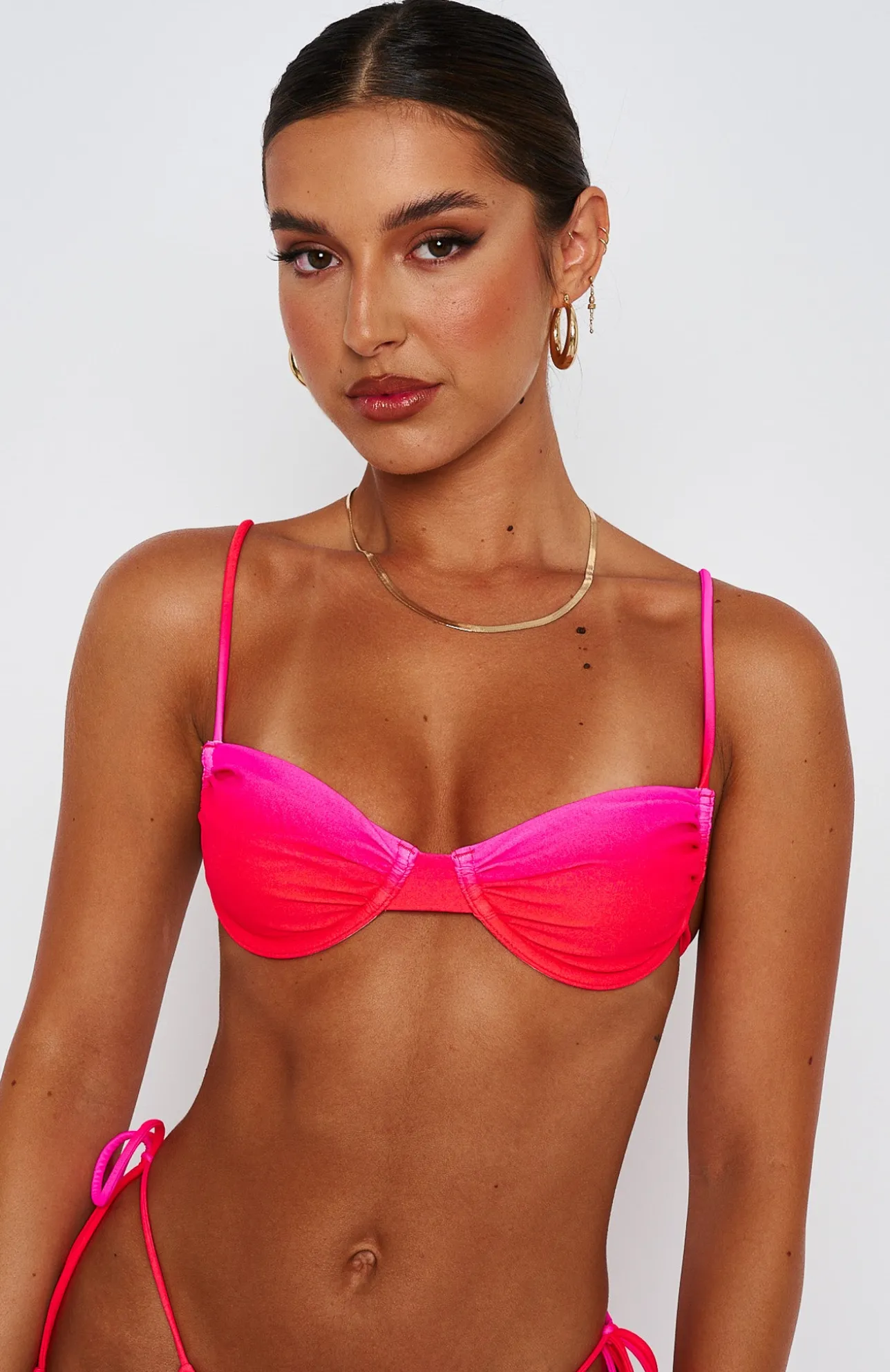White Fox Boutique More Than A Dream Bikini Top Strawberry Ombre pink Best