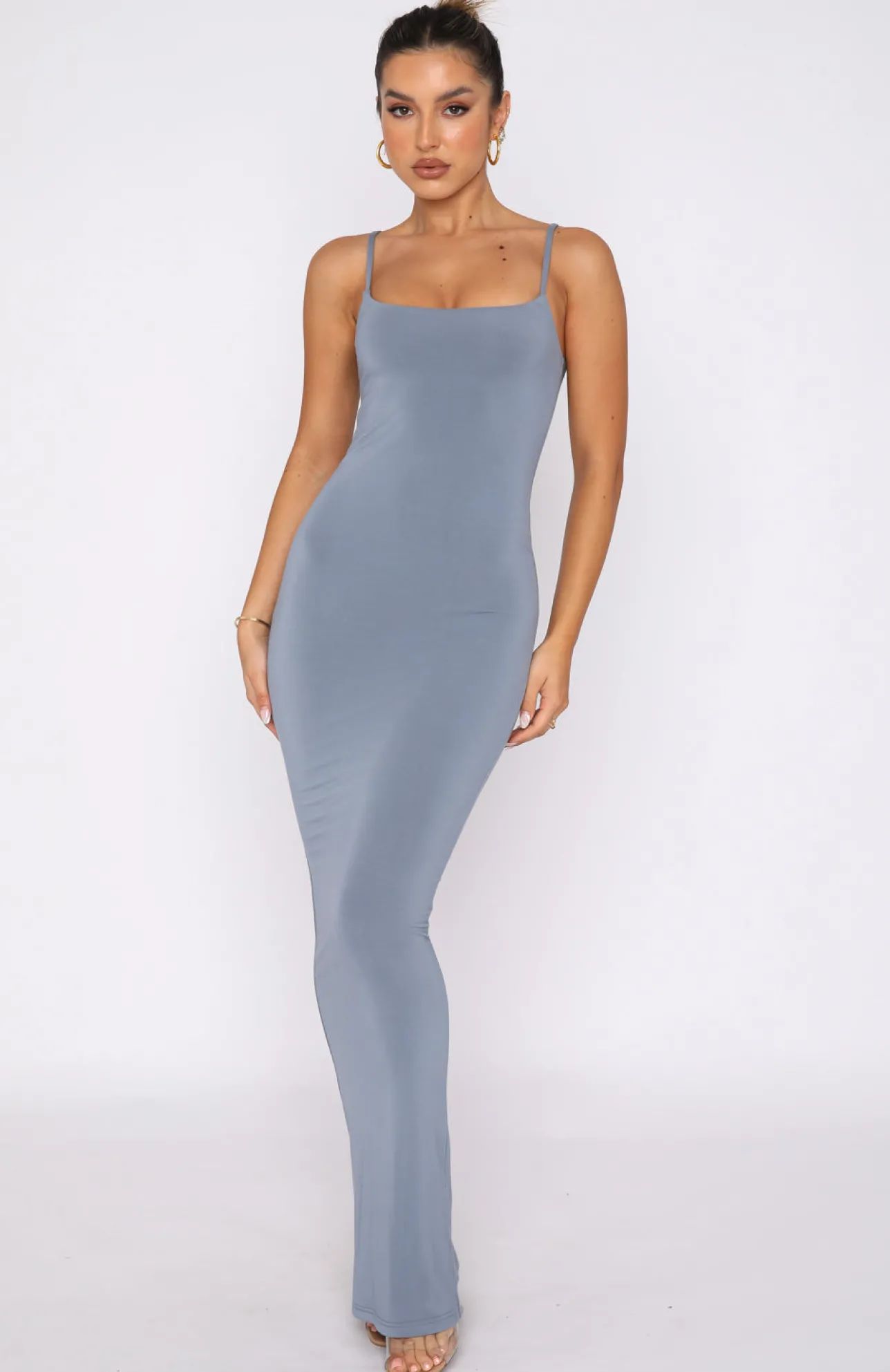 White Fox Boutique Most Popular Maxi Dress Steel blue Fashion