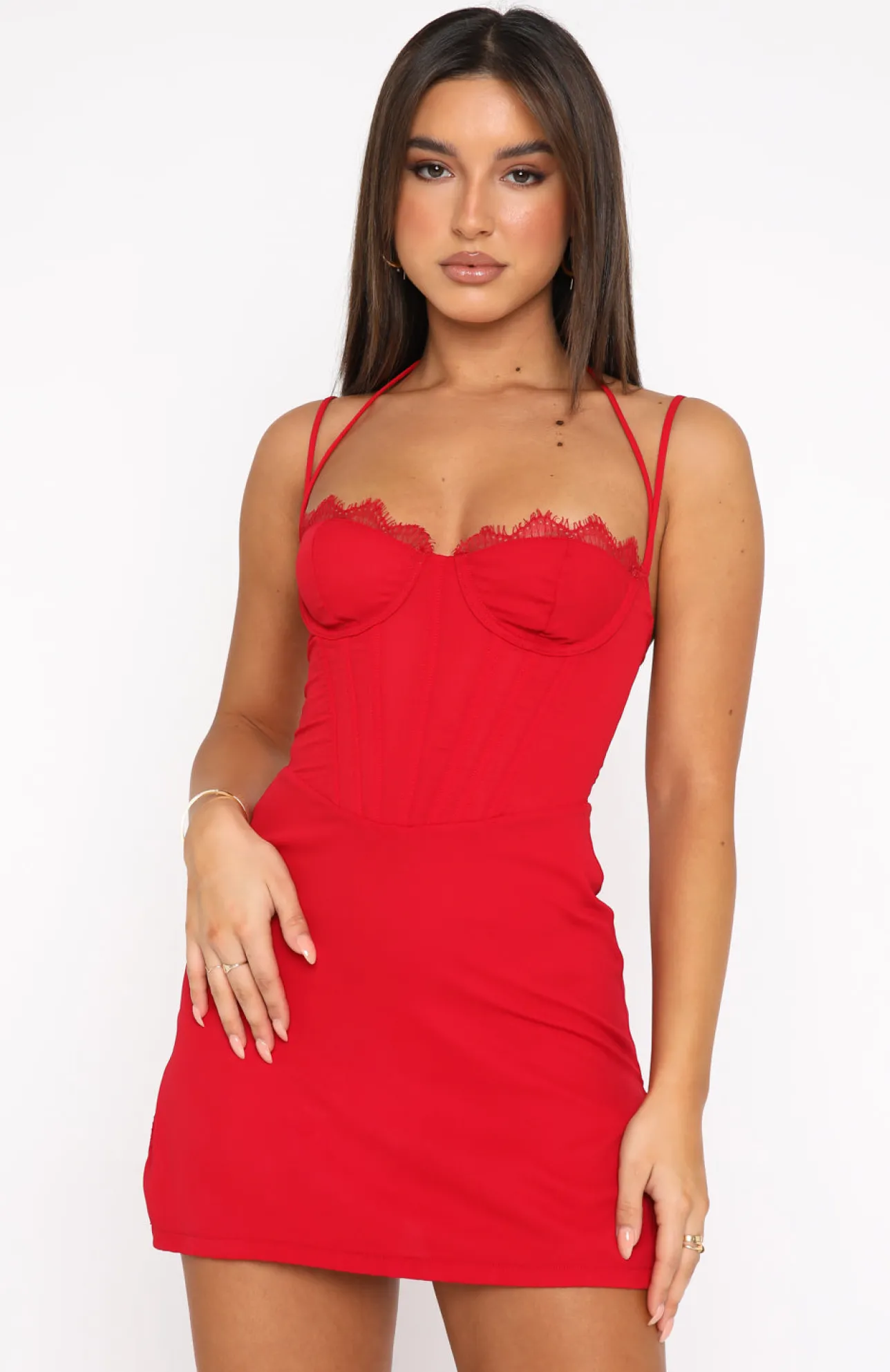 White Fox Boutique Move Along Mini Dress red New