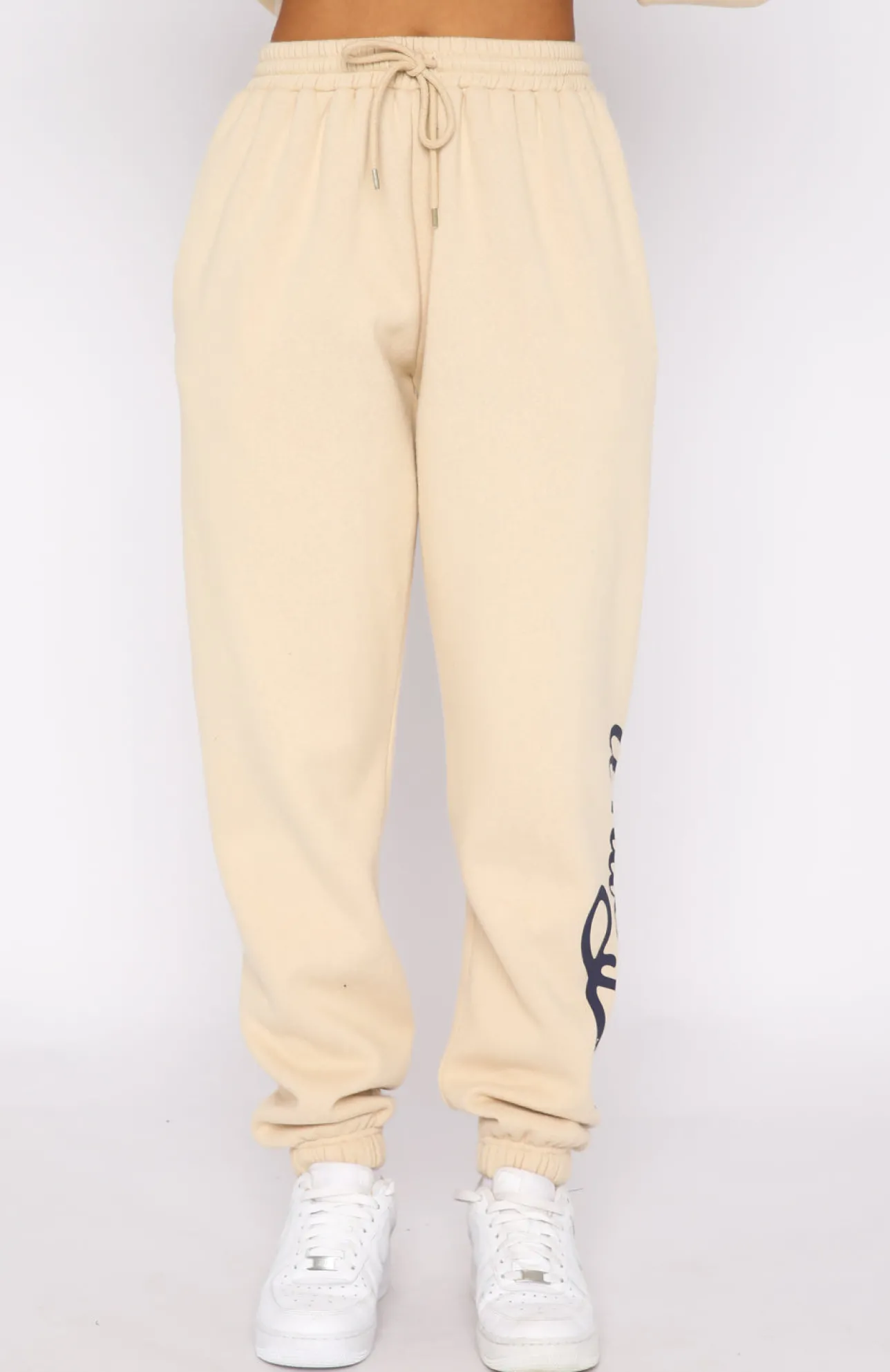 White Fox Boutique Moving Different Sweatpants Sand nude Sale