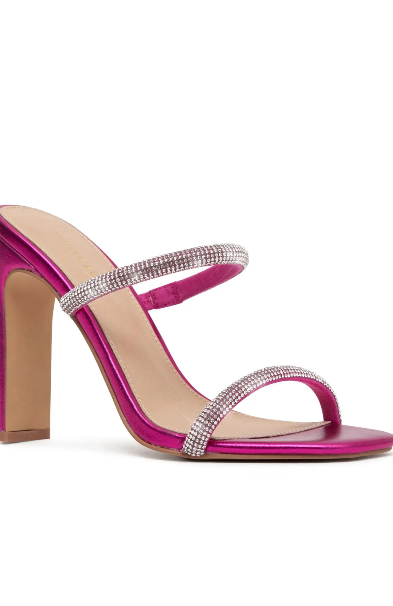 White Fox Boutique Natalia Mules Fuchsia pink Hot