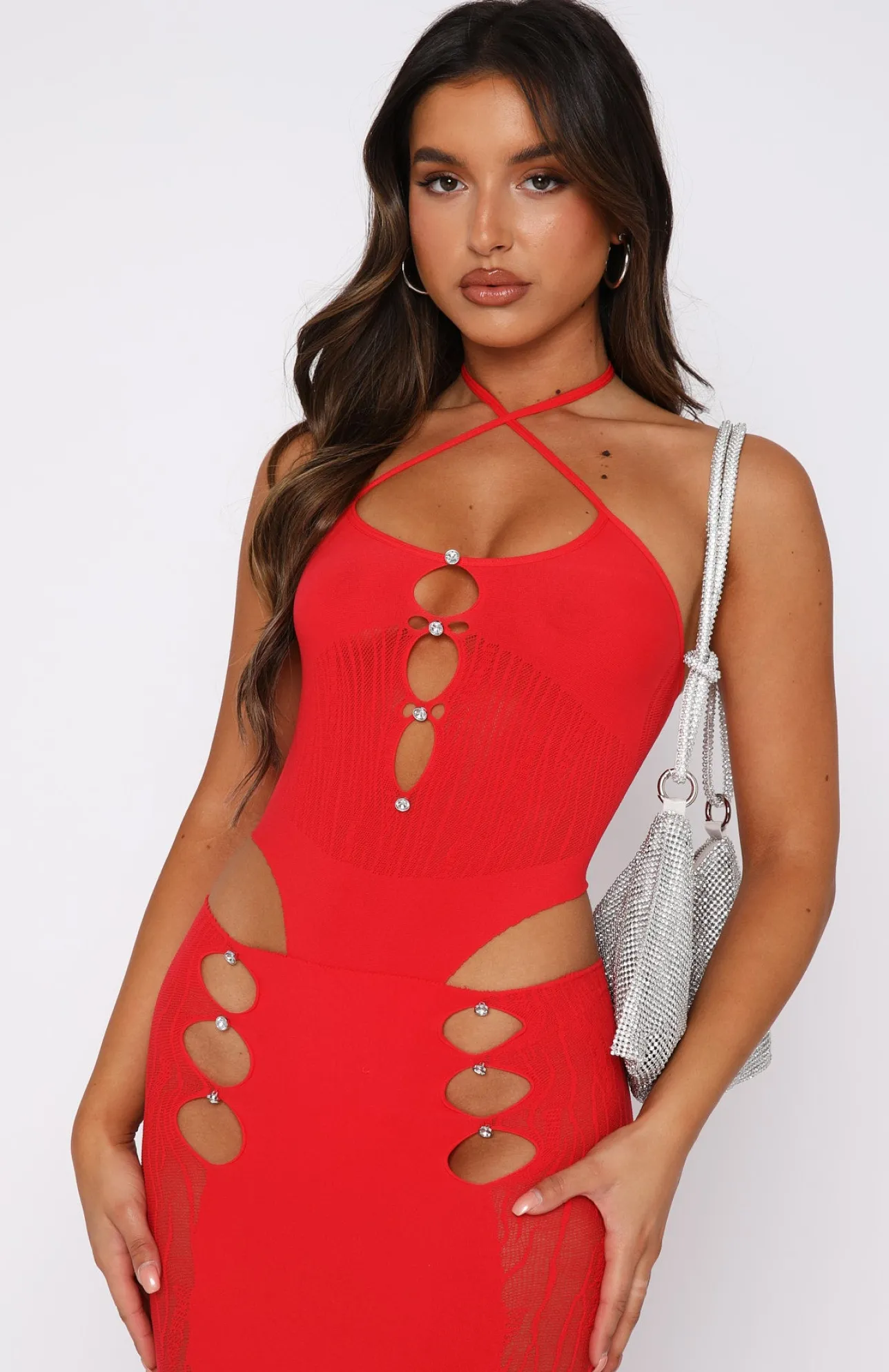 White Fox Boutique Need You Here Bodysuit red Flash Sale
