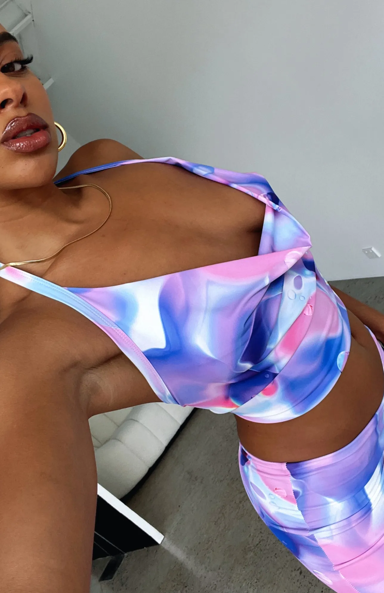 White Fox Boutique Need You Right Here Crop Orb purple Flash Sale
