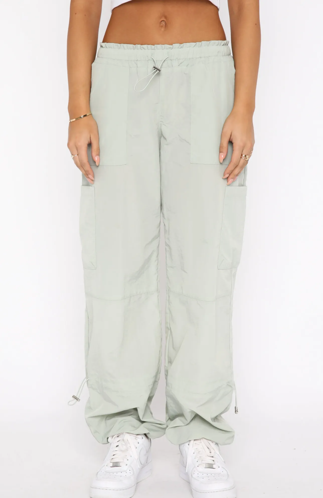 White Fox Boutique Never Blend In Cargo Pants Light grey Outlet