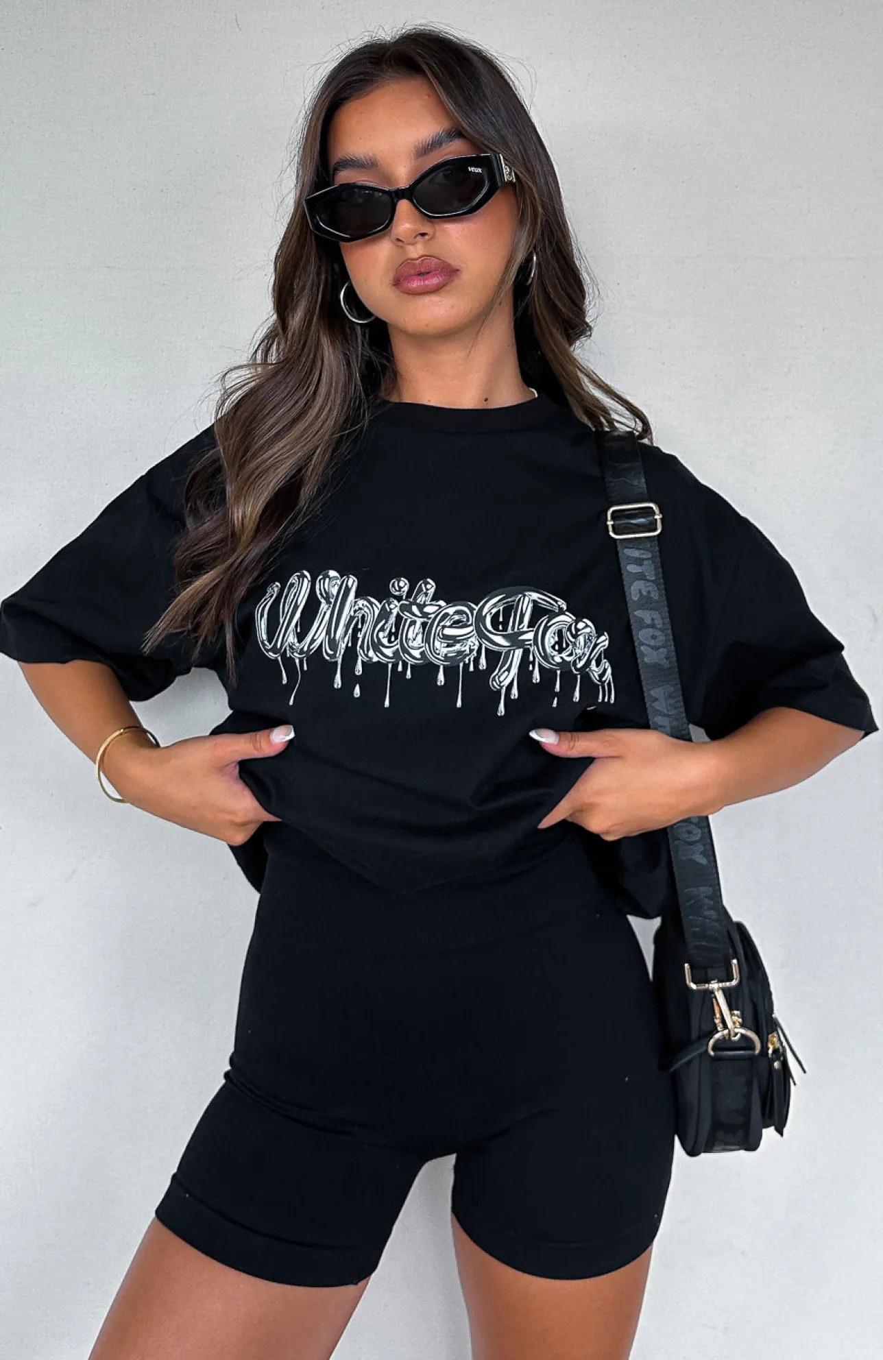 White Fox Boutique New Generation Oversized Tee black Shop