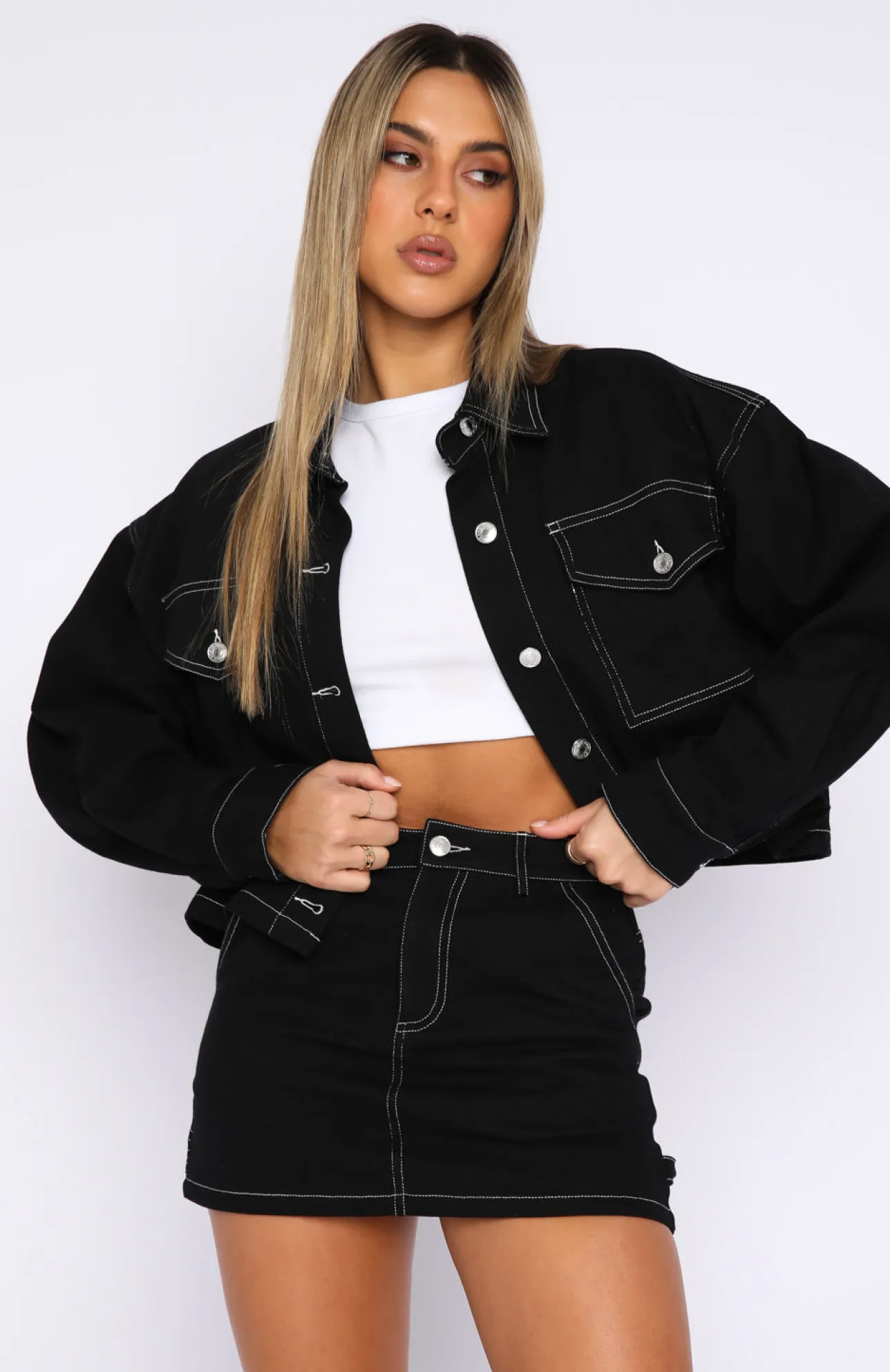 White Fox Boutique New Perspective Jacket black Online