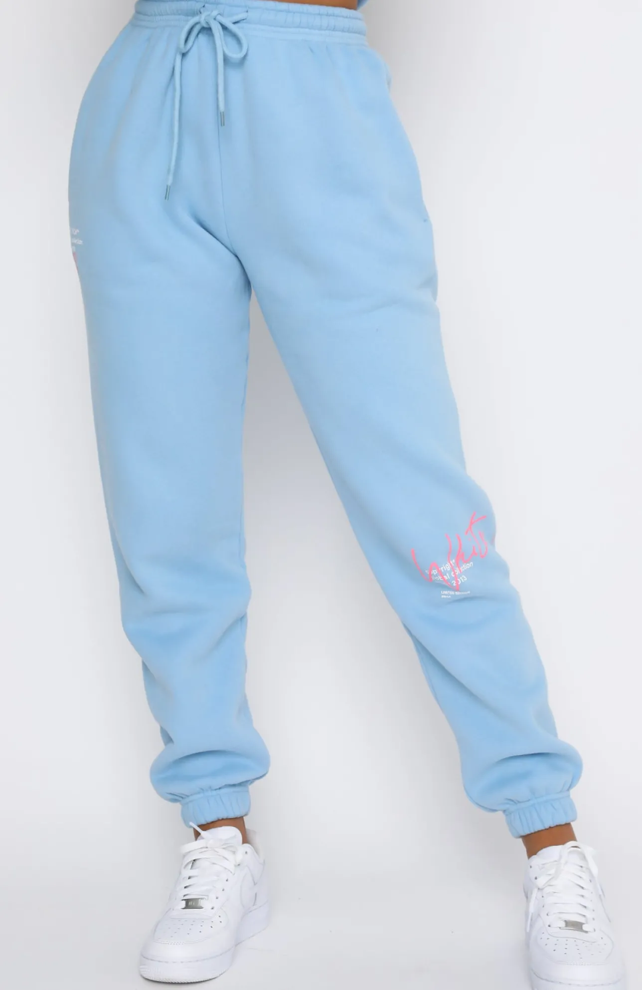White Fox Boutique New Story Sweatpants Baby blue Outlet