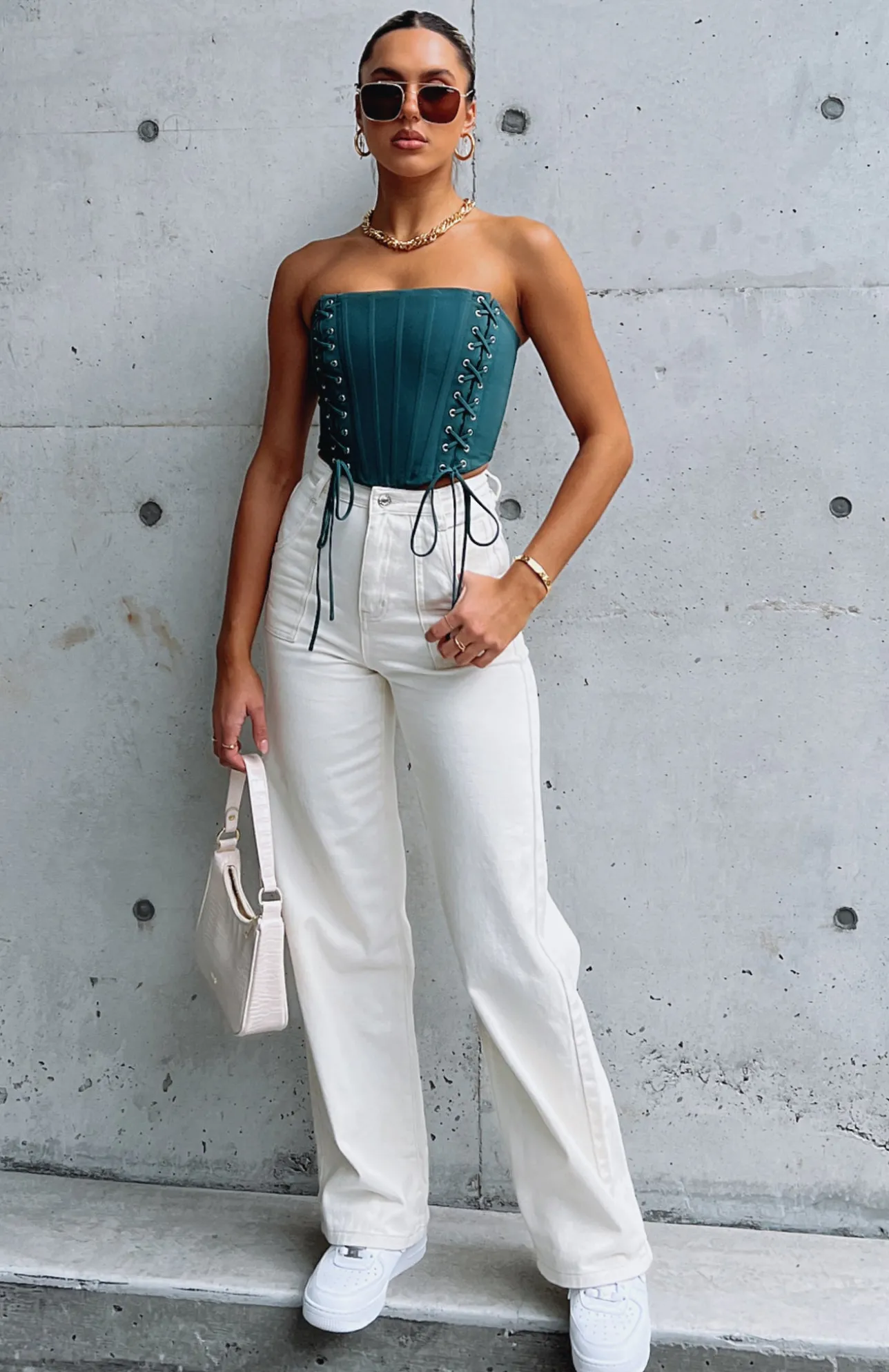White Fox Boutique Next Issue Pants Cream white Sale