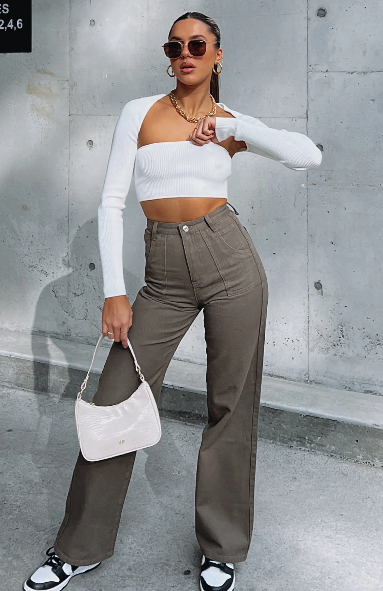 White Fox Boutique Next Issue Pants Khaki green Sale