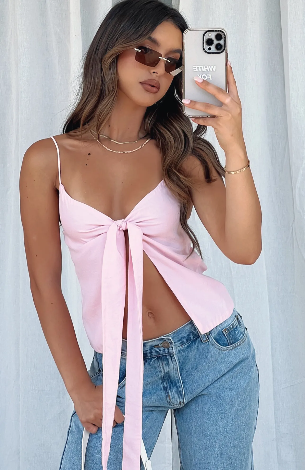 White Fox Boutique Night Changes Top pink Outlet