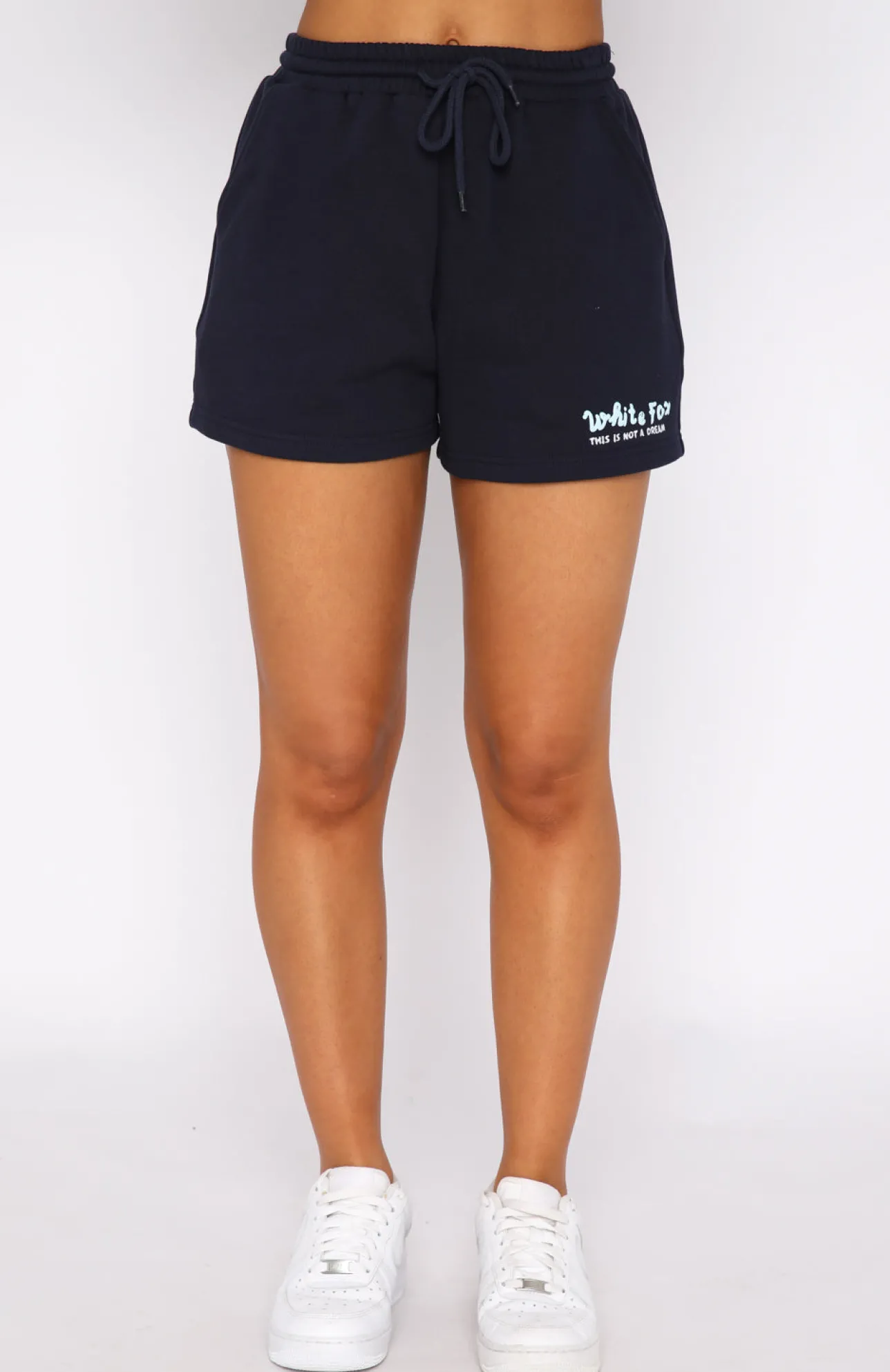 White Fox Boutique Not A Dream Lounge Shorts Navy blue Hot