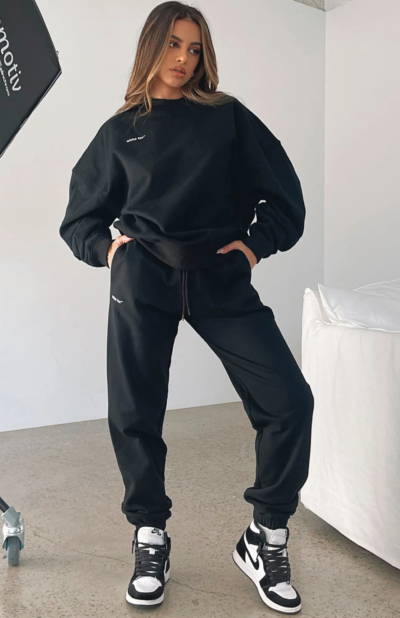 White Fox Boutique Not An Issue Sweatpants black Clearance