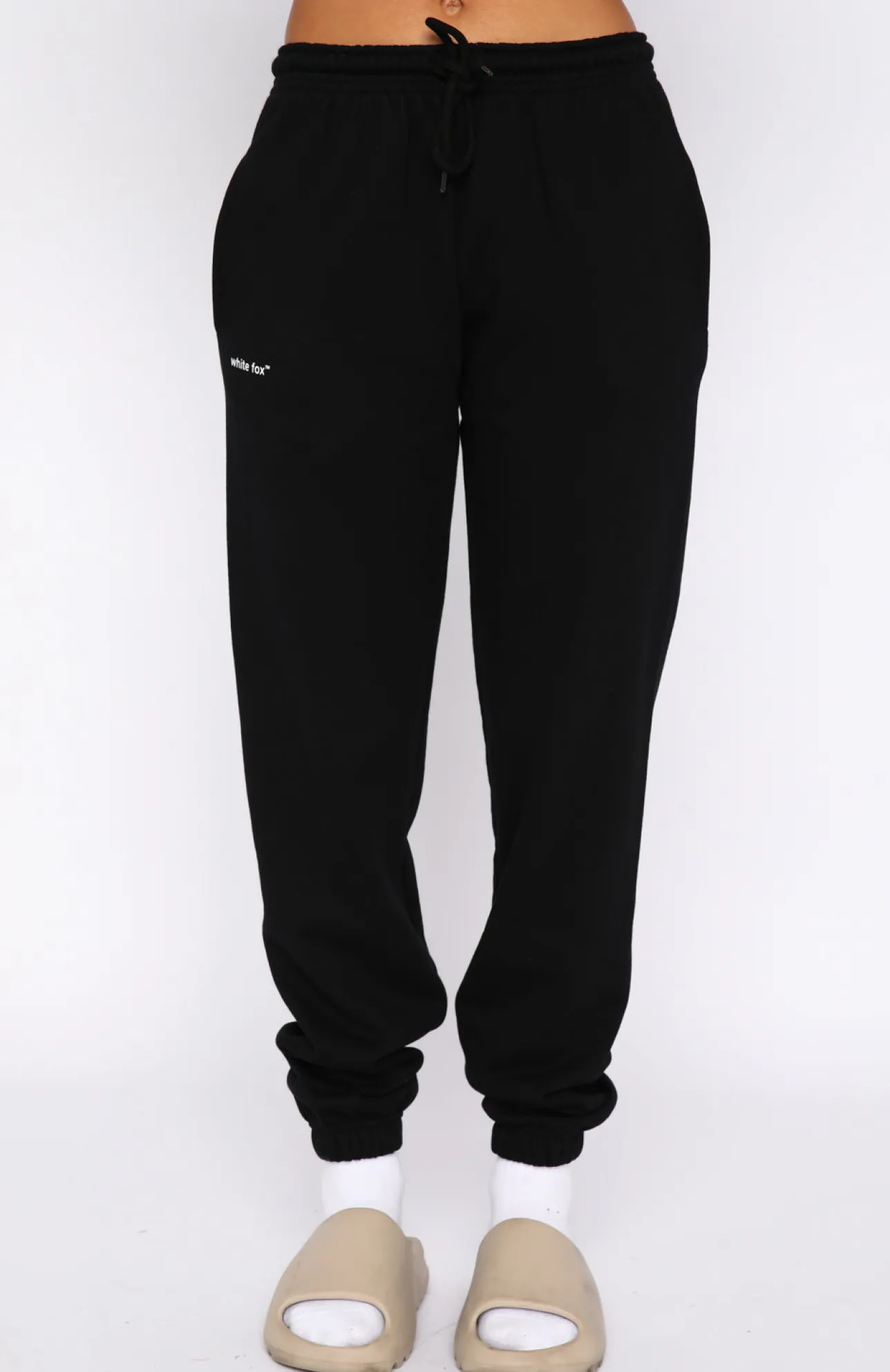 White Fox Boutique Not An Issue Sweatpants black Clearance