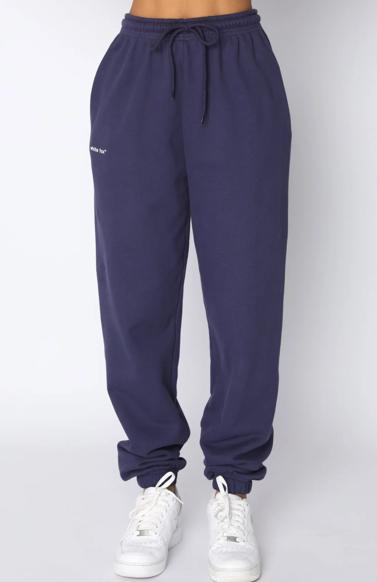 White Fox Boutique Not An Issue Sweatpants Navy blue Clearance