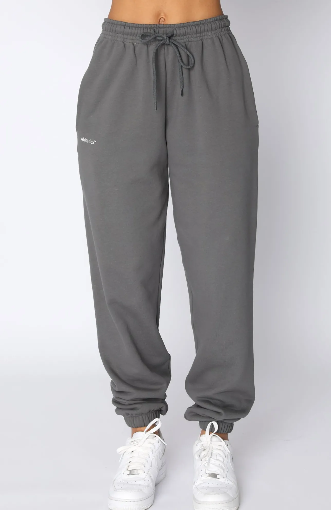 White Fox Boutique Not An Issue Sweatpants Slate grey Hot