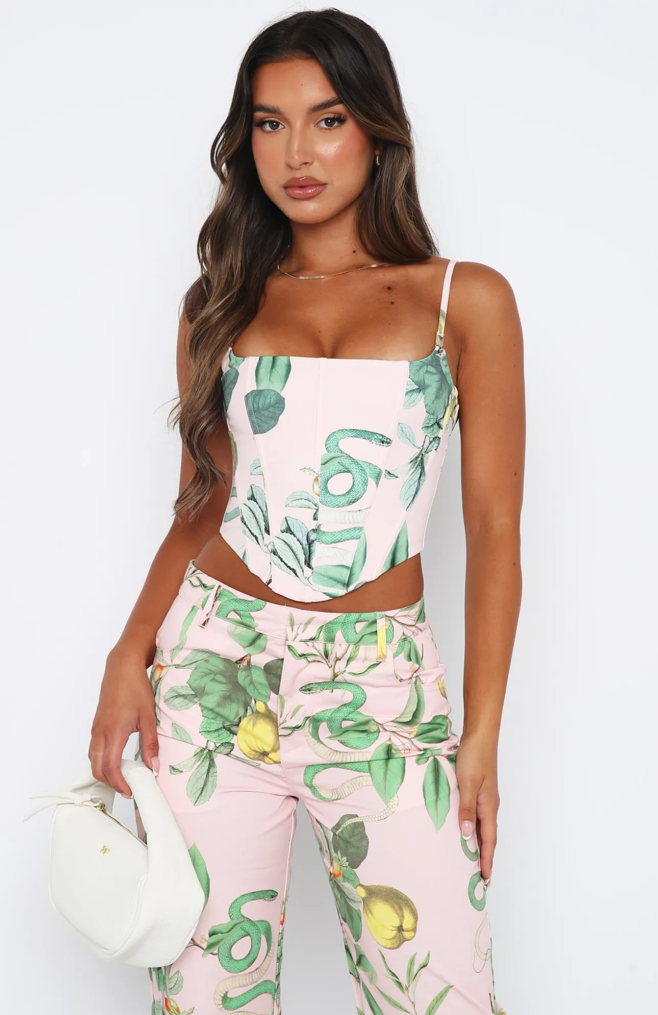 White Fox Boutique Nothing New Bustier Serpent pink Best