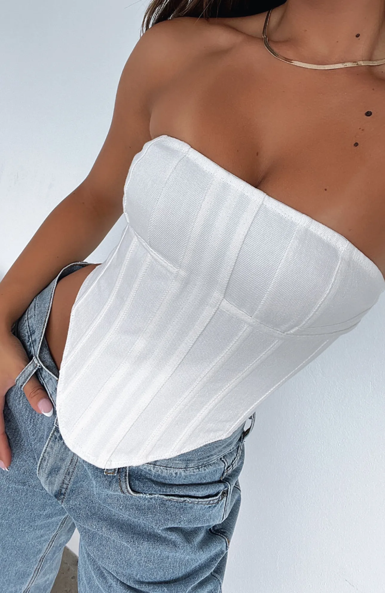 White Fox Boutique Nothing Without You Bustier Off white Best