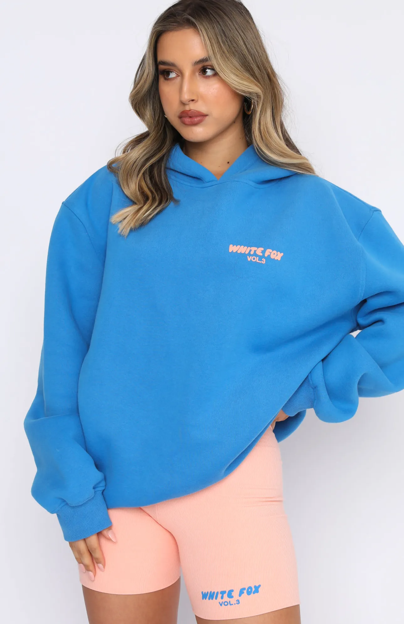 White Fox Boutique Offstage Hoodie Azure blue Flash Sale
