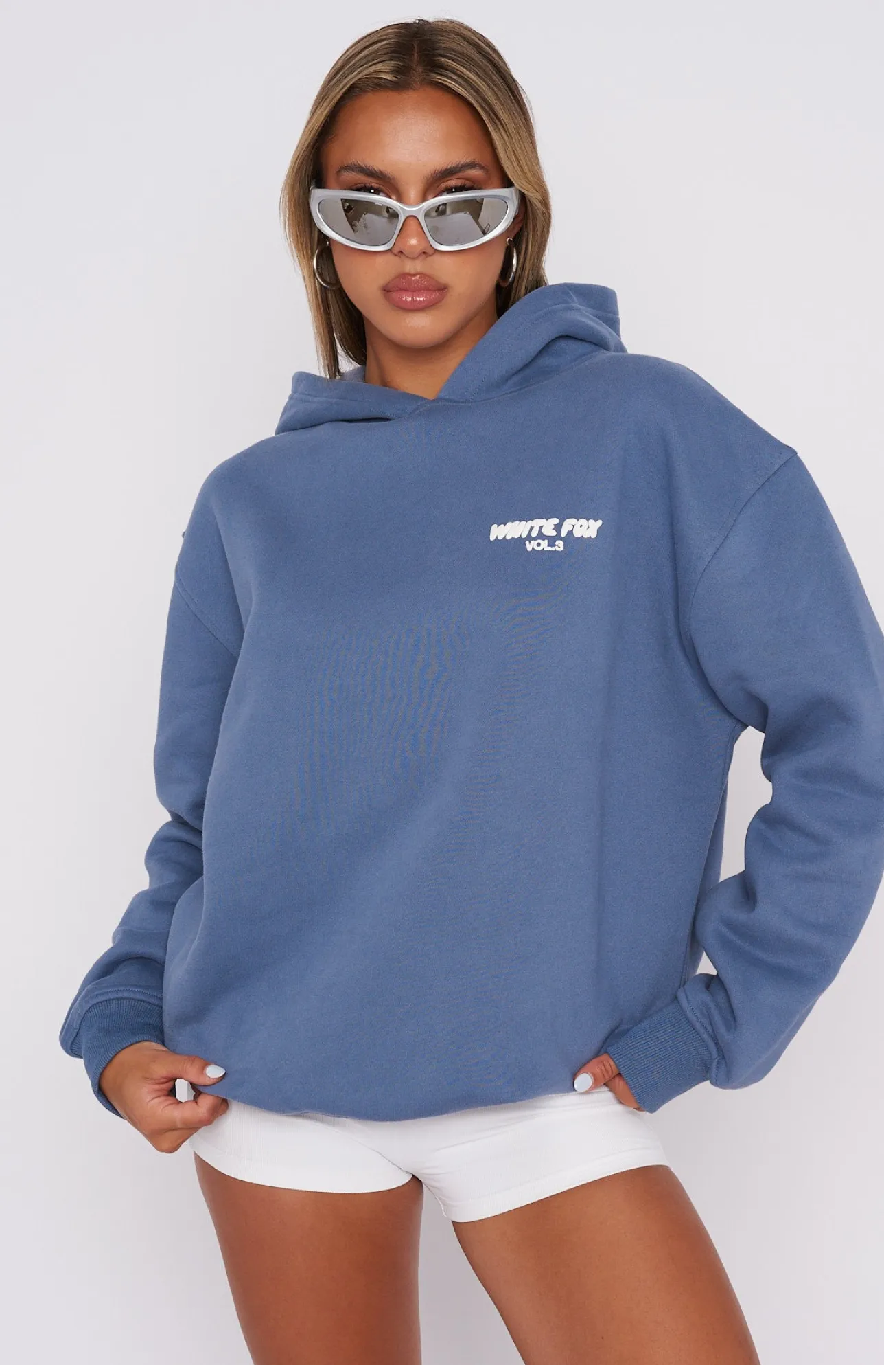 White Fox Boutique Offstage Hoodie Ocean blue Hot