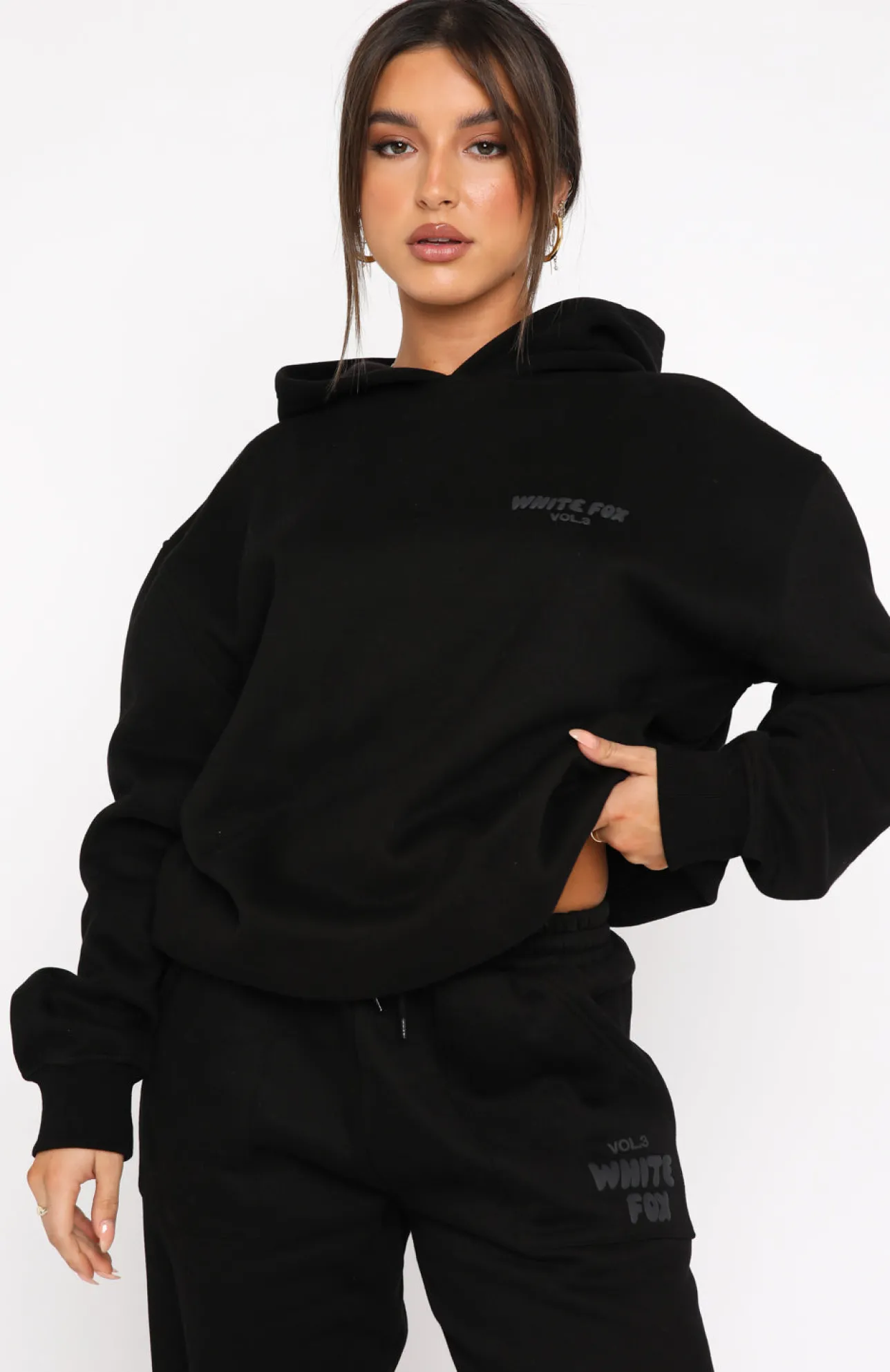 White Fox Boutique Offstage Hoodie Onyx black Cheap