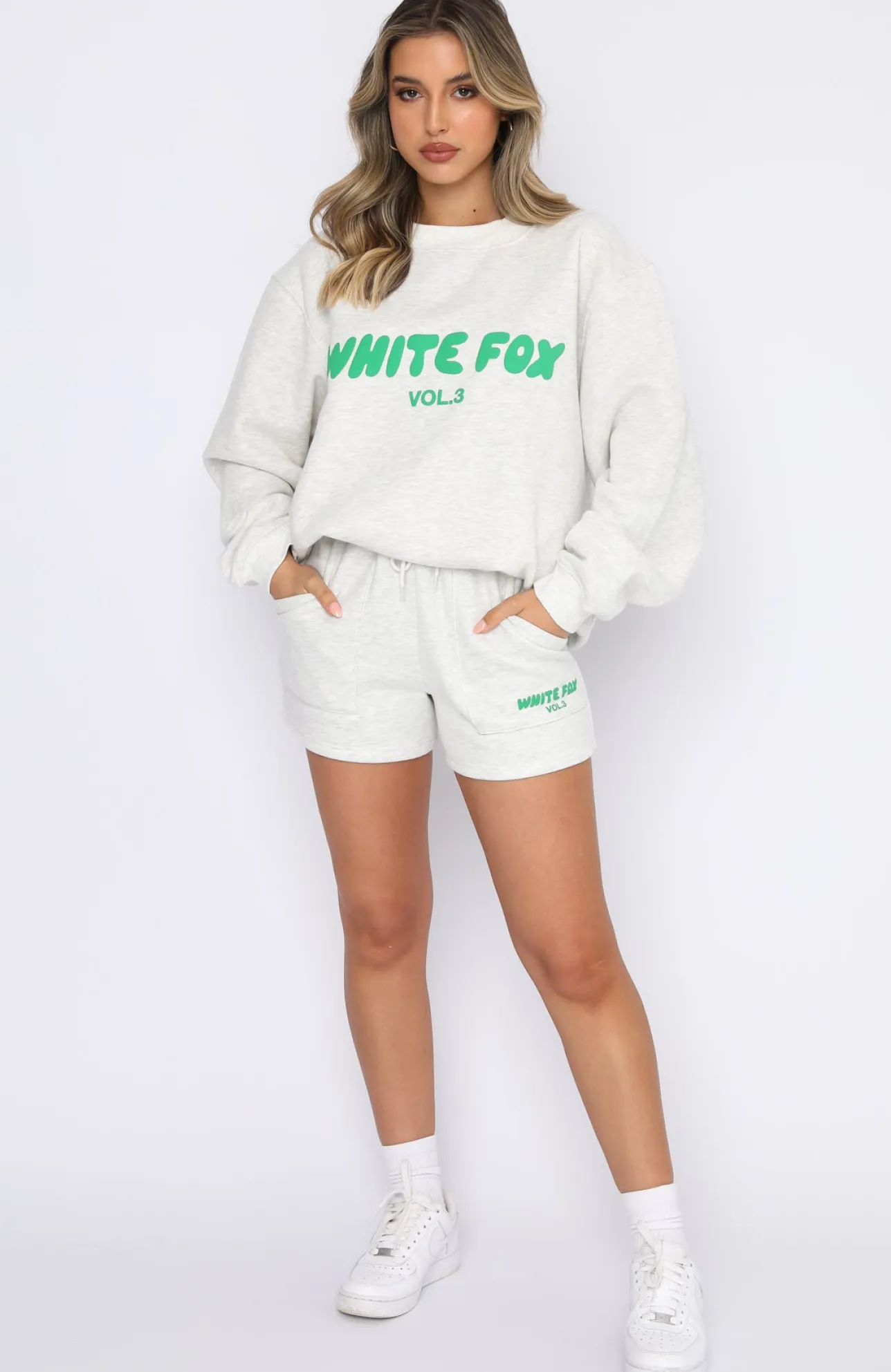 White Fox Boutique Offstage Lounge Shorts Glacier grey Cheap