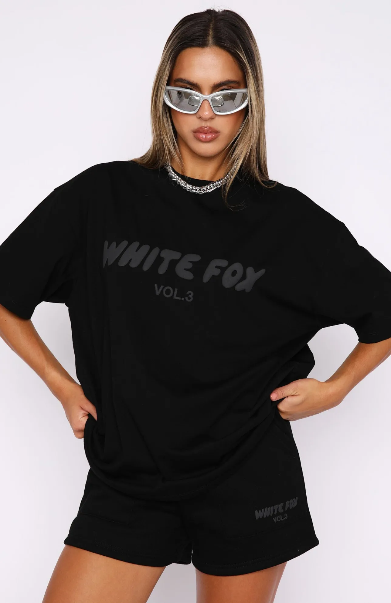 White Fox Boutique Offstage Lounge Shorts Onyx black Best Sale
