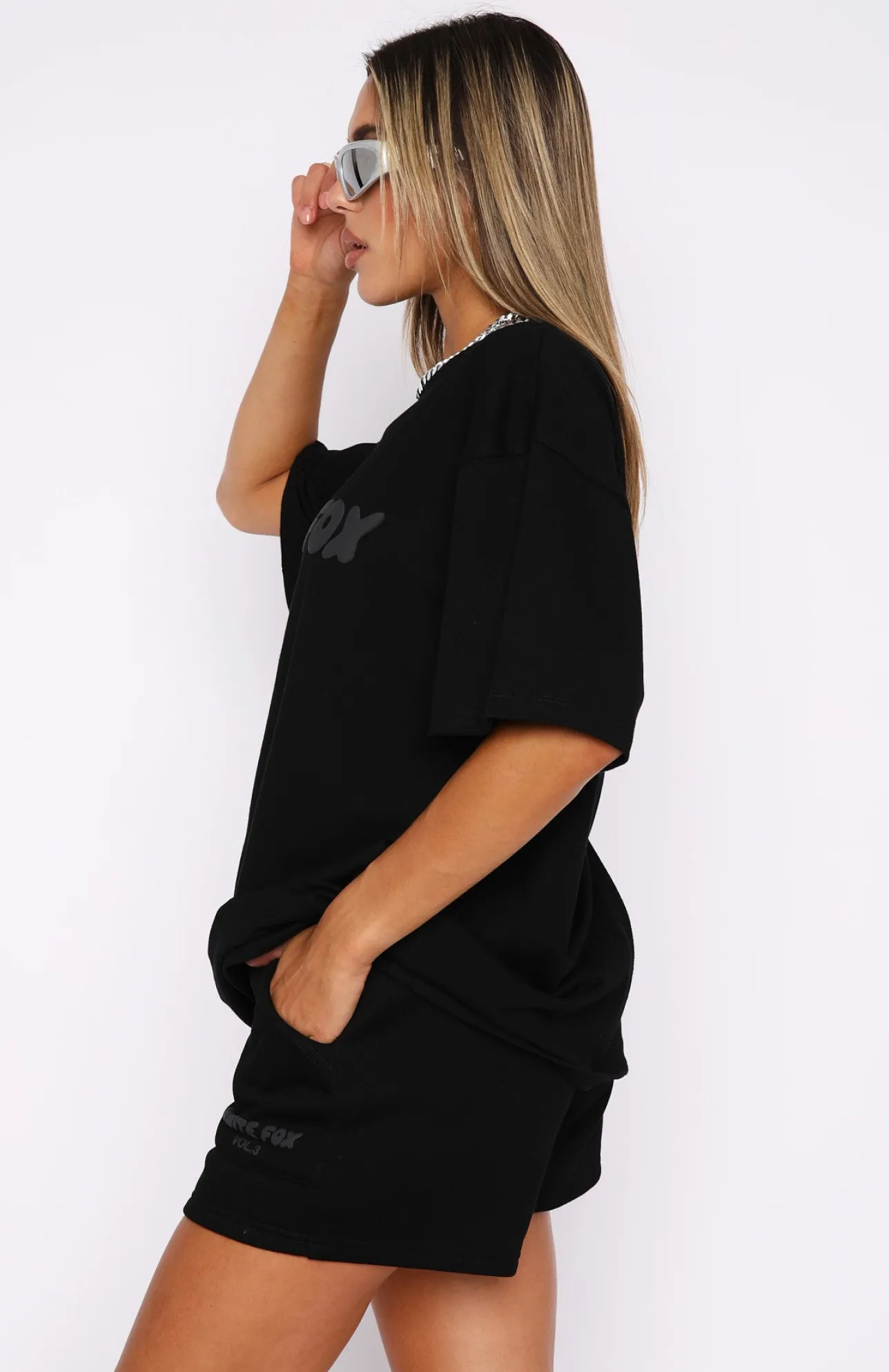 White Fox Boutique Offstage Lounge Shorts Onyx black Best Sale